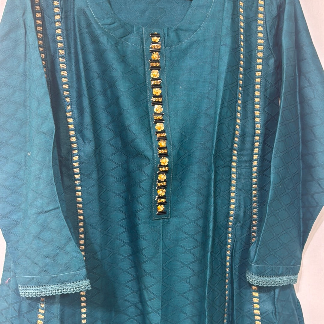 Egyptian Cotton Shirt Trouser Set for Girls with Embellishments Soft Comfortable Material Vibrant Colors Perfect for Special Days
