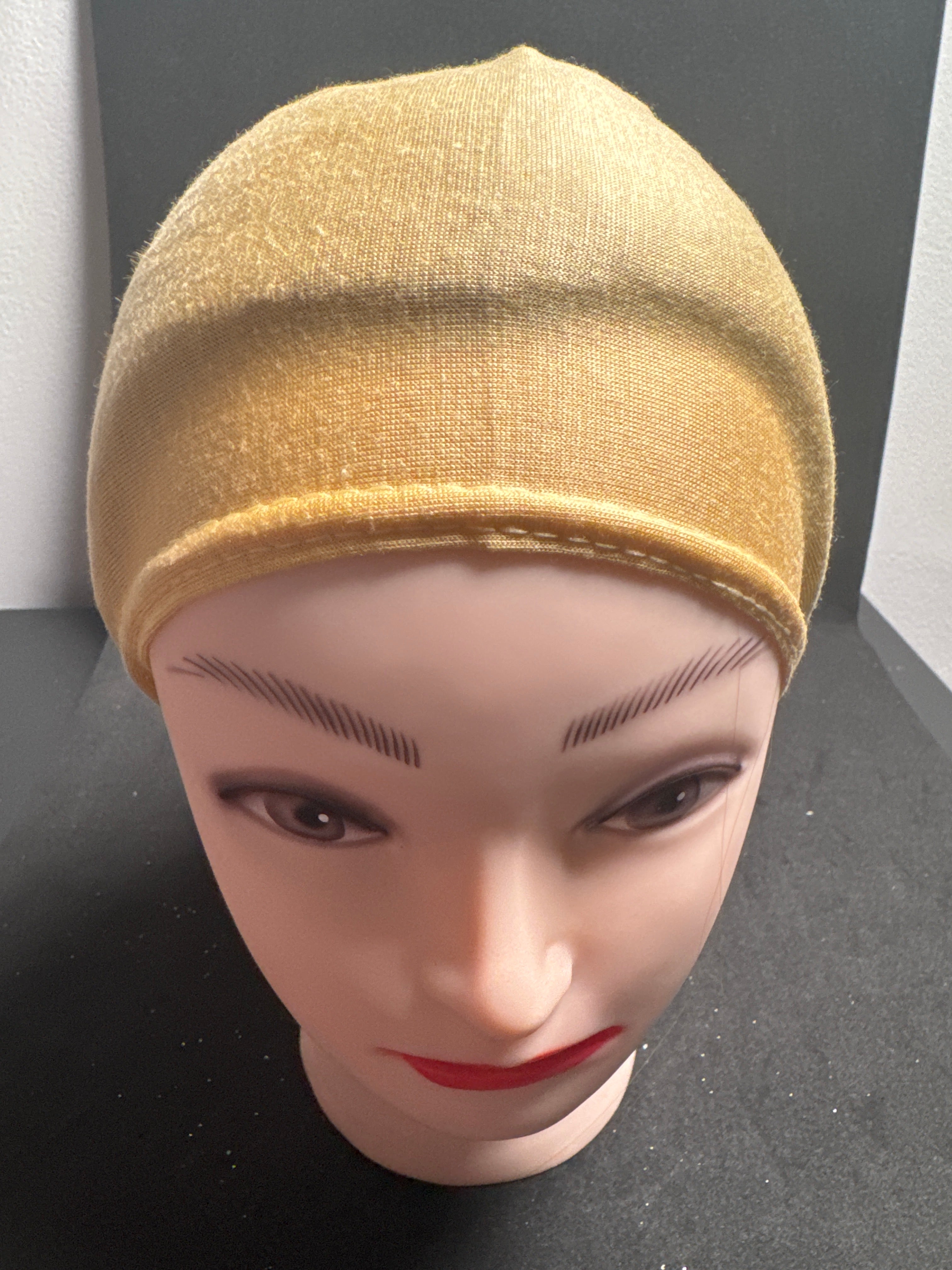 Beige jersy Fabric hijab cap HC45