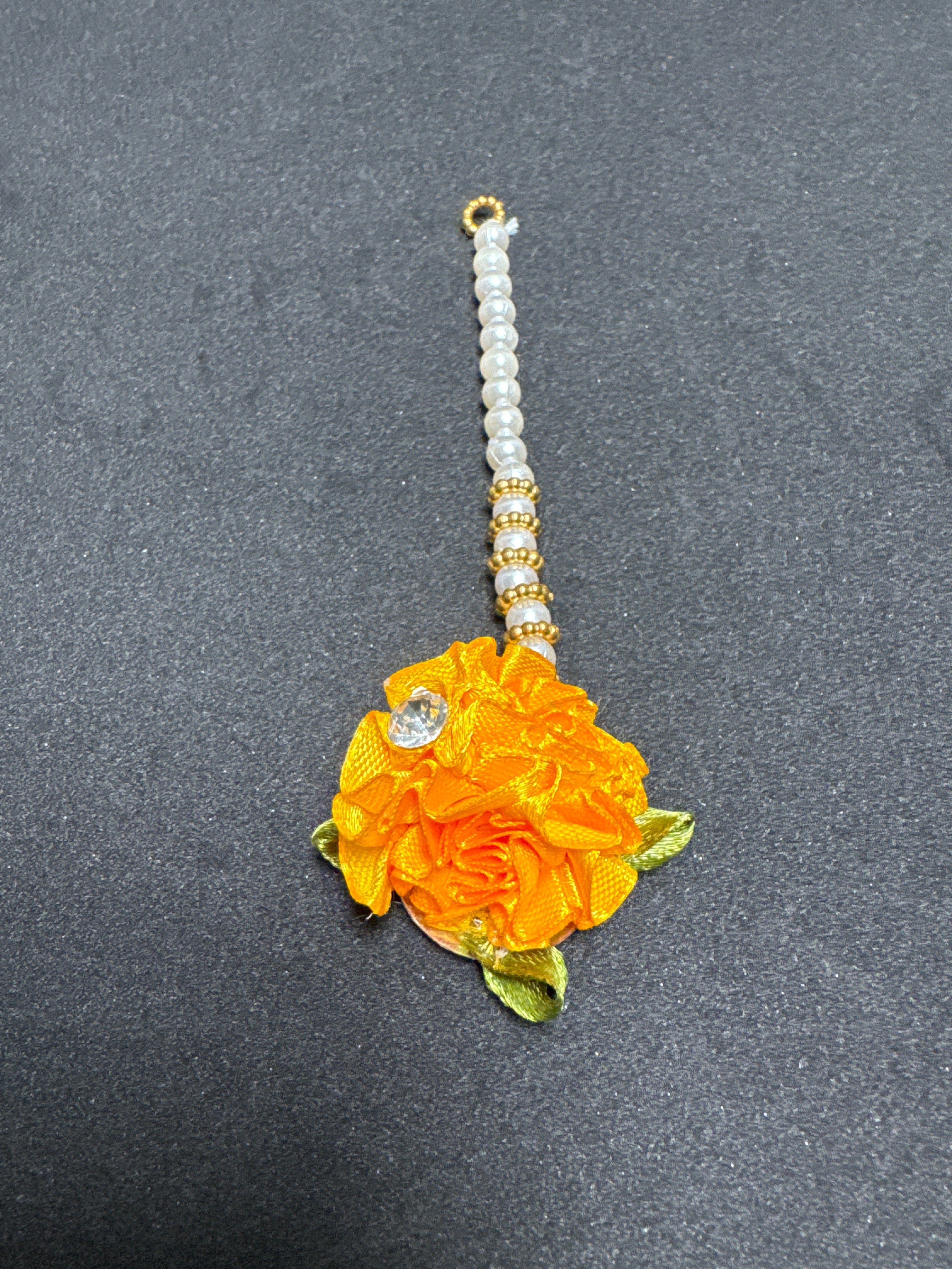 Yellow Colour Flower Bindi for Groom and Bridegroom Maids Traditional Bridal Accessory