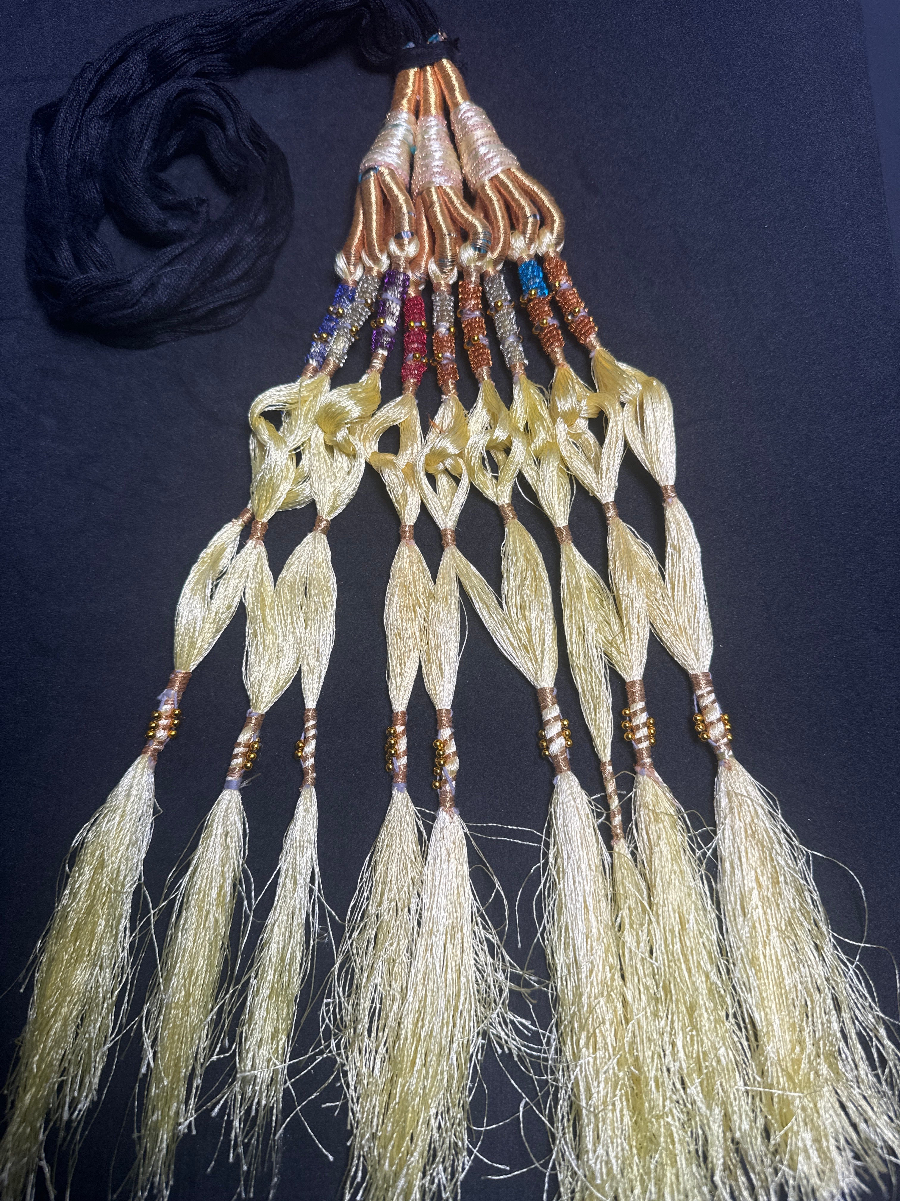 Lemon colour Parranda with black thread PD59