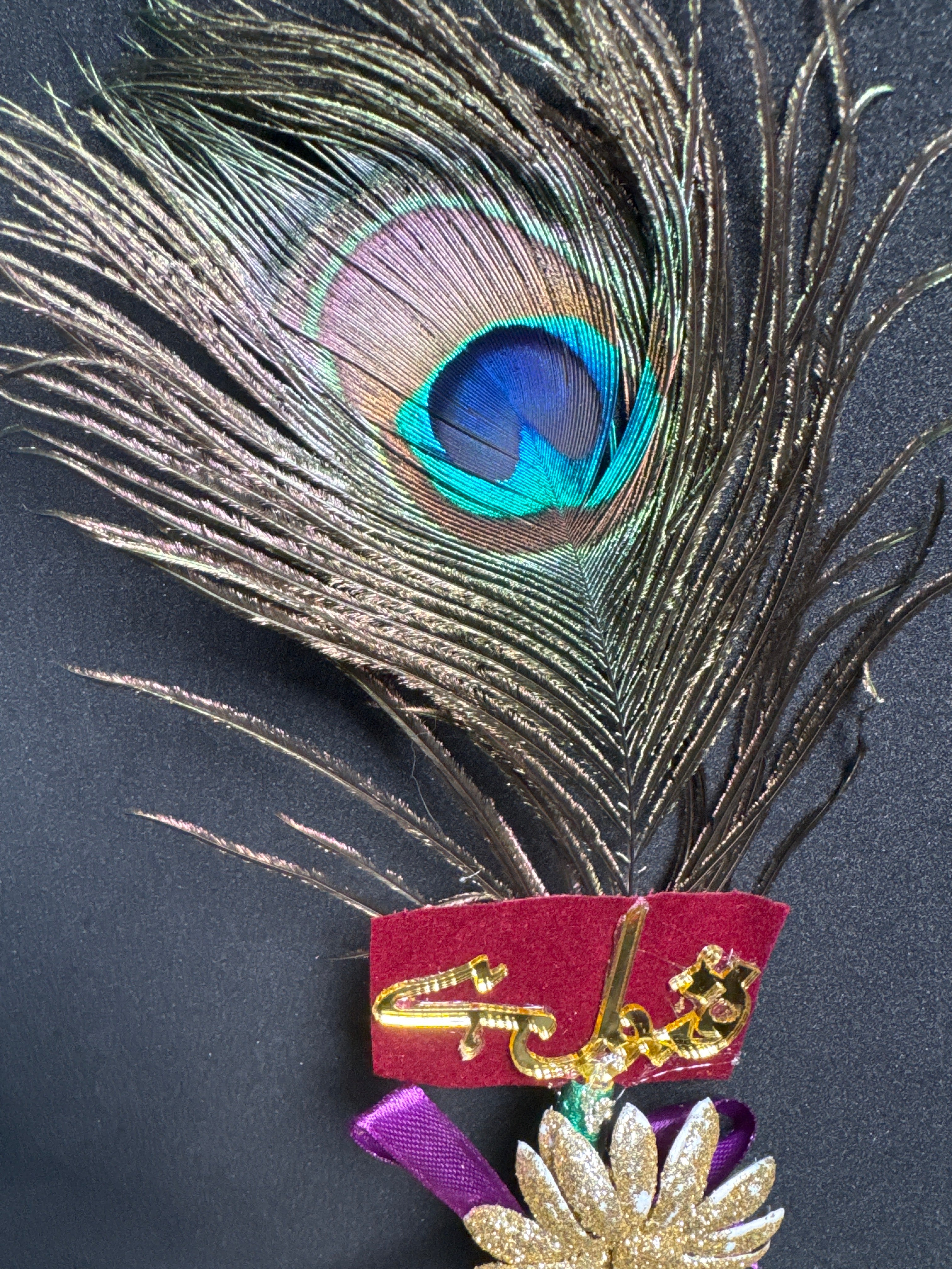 Bridal Nikah Pen D58 - Decorated Bridal Pen for Signing Nikah Documents - Matching Attire Accessory - Elegant Peacock Feather Design