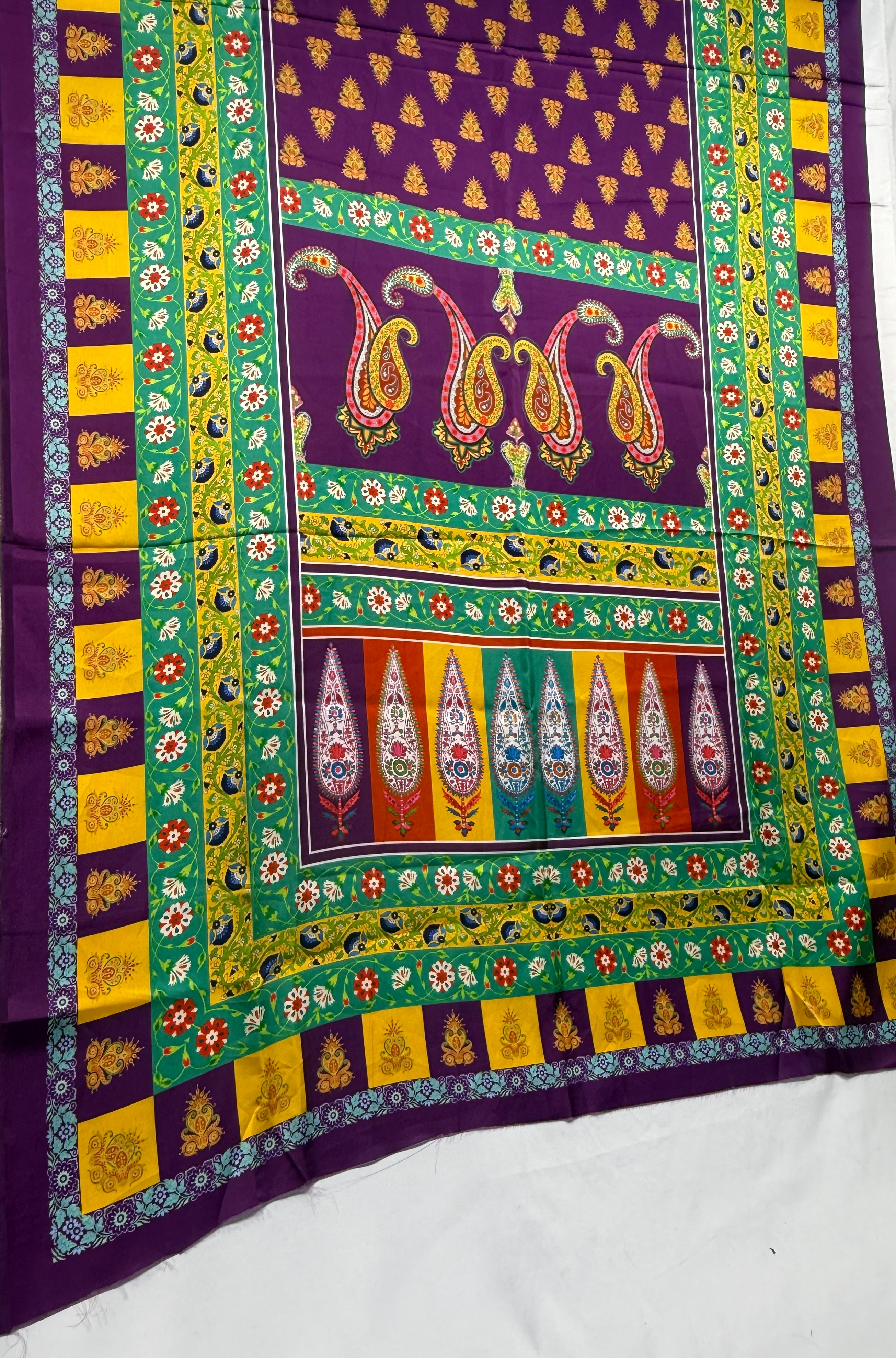 Silk Dupptta In Multi Colour Sd3 By Areeba'S Couture