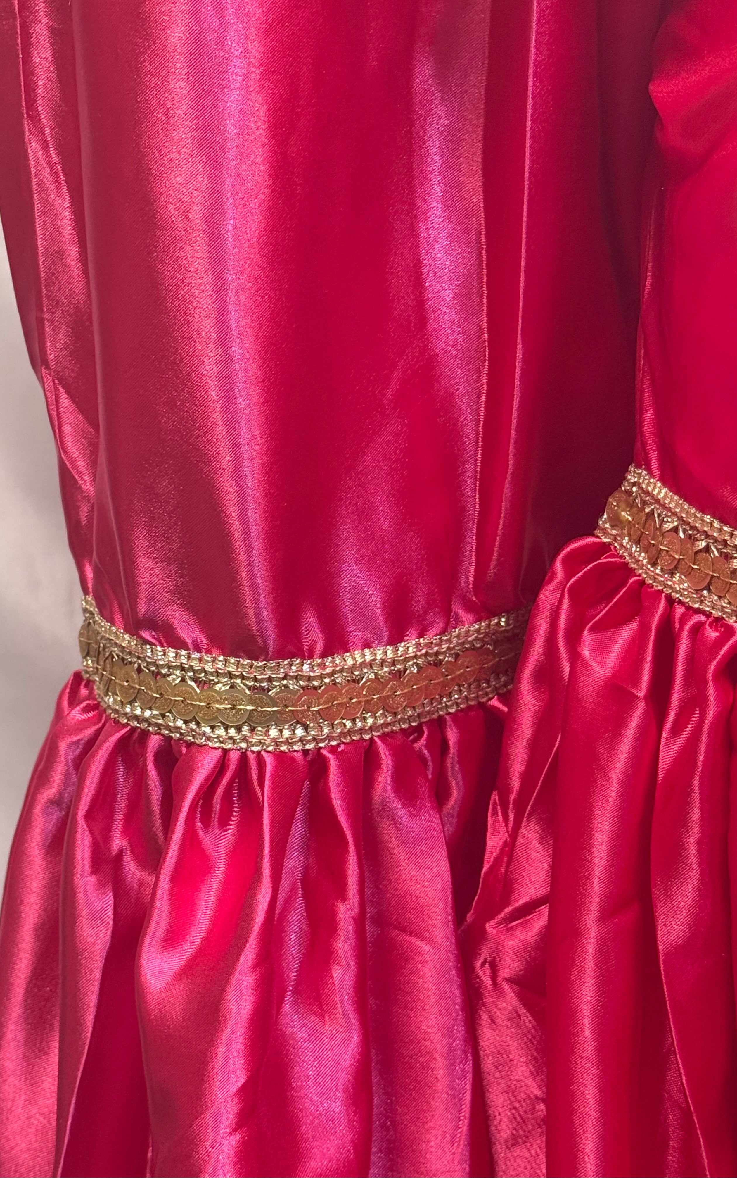 Ladies 3 Pcs Shocking Pink Garara Set With Embroidery And Beads Work (Including Shirt, Garara And Duptta ) Lgs-4