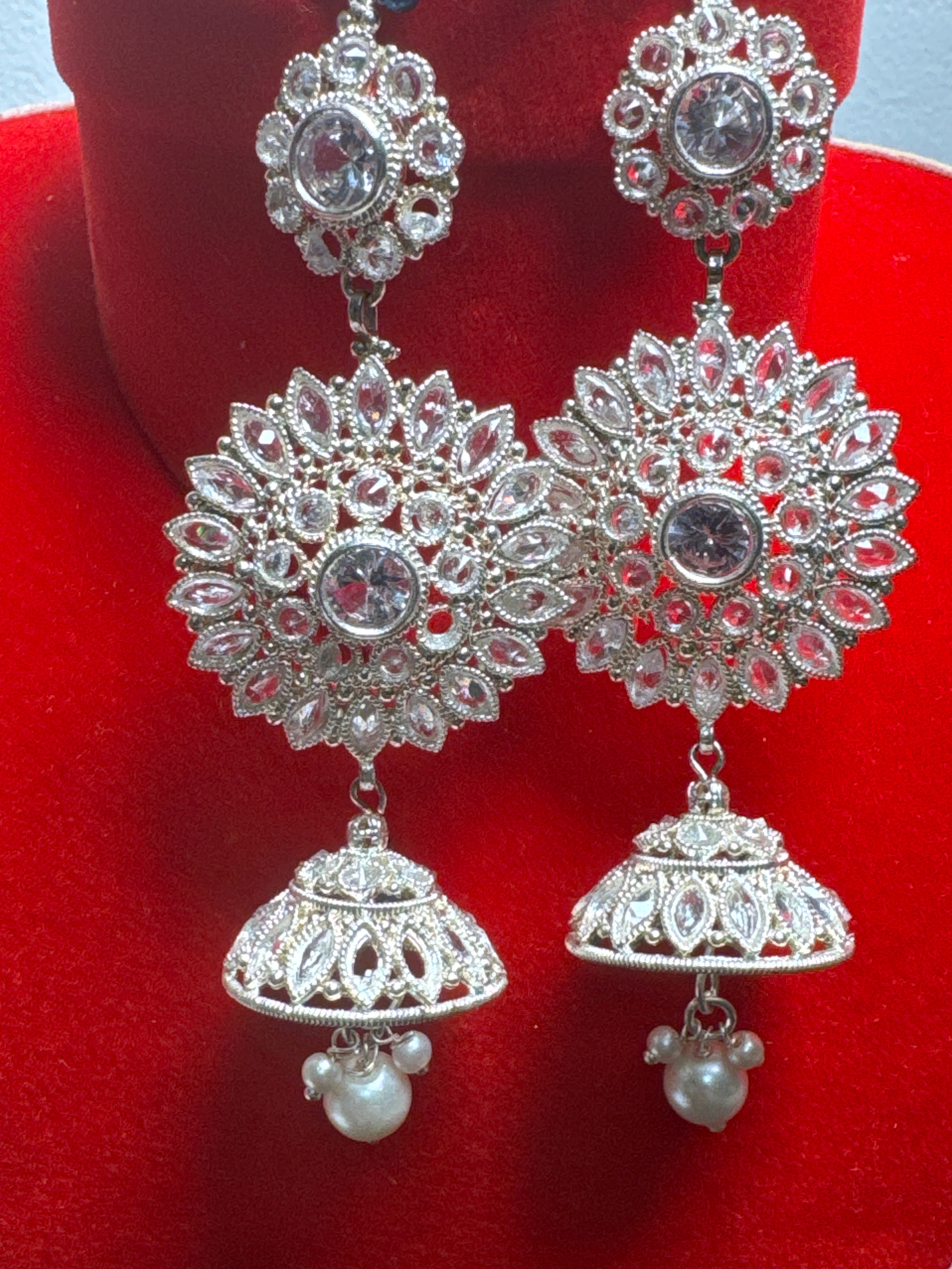 JUMKAYS - Stylish earrings for Women - Traditional Pakistani/Indian Jewellery Earing Sterling Silver JM03