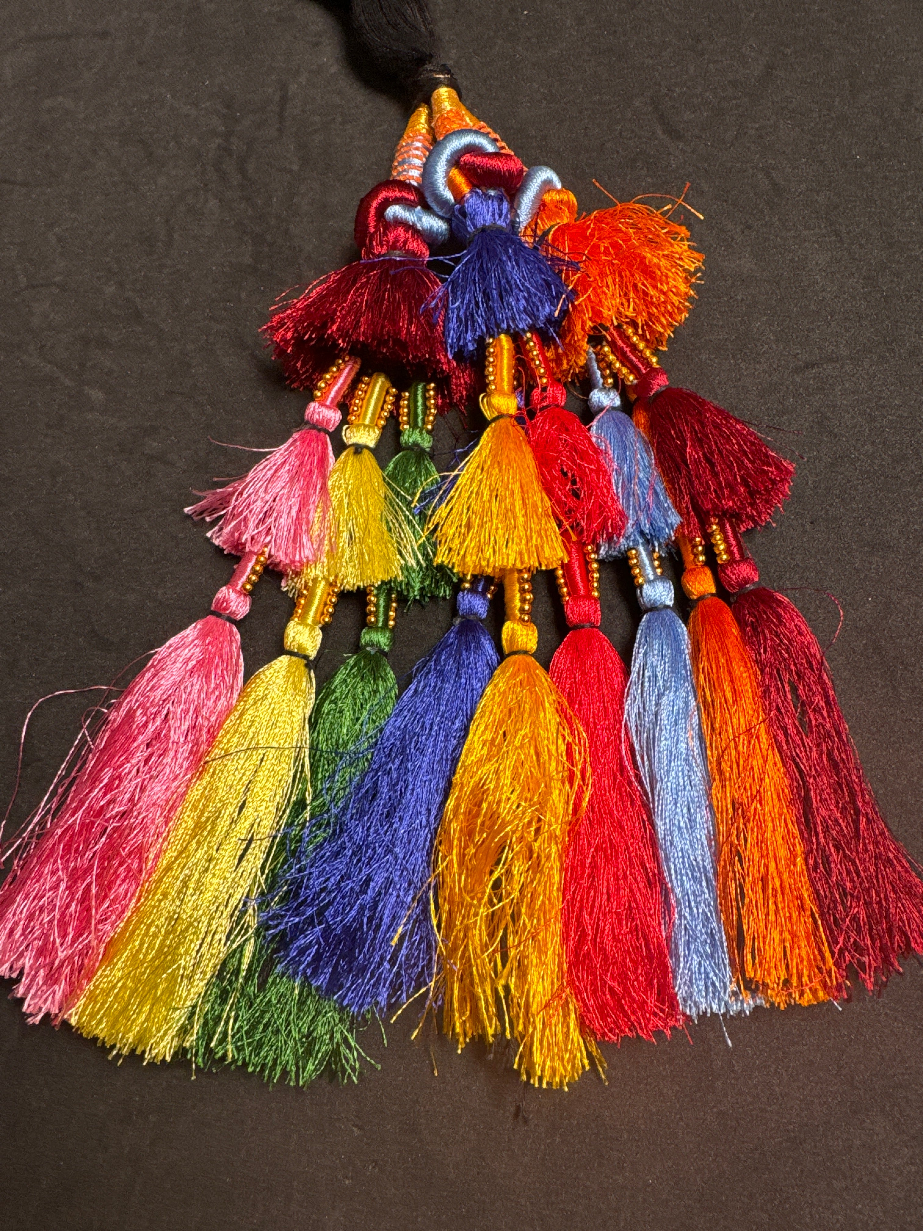 Multi colours Parranda  with black thread PD56