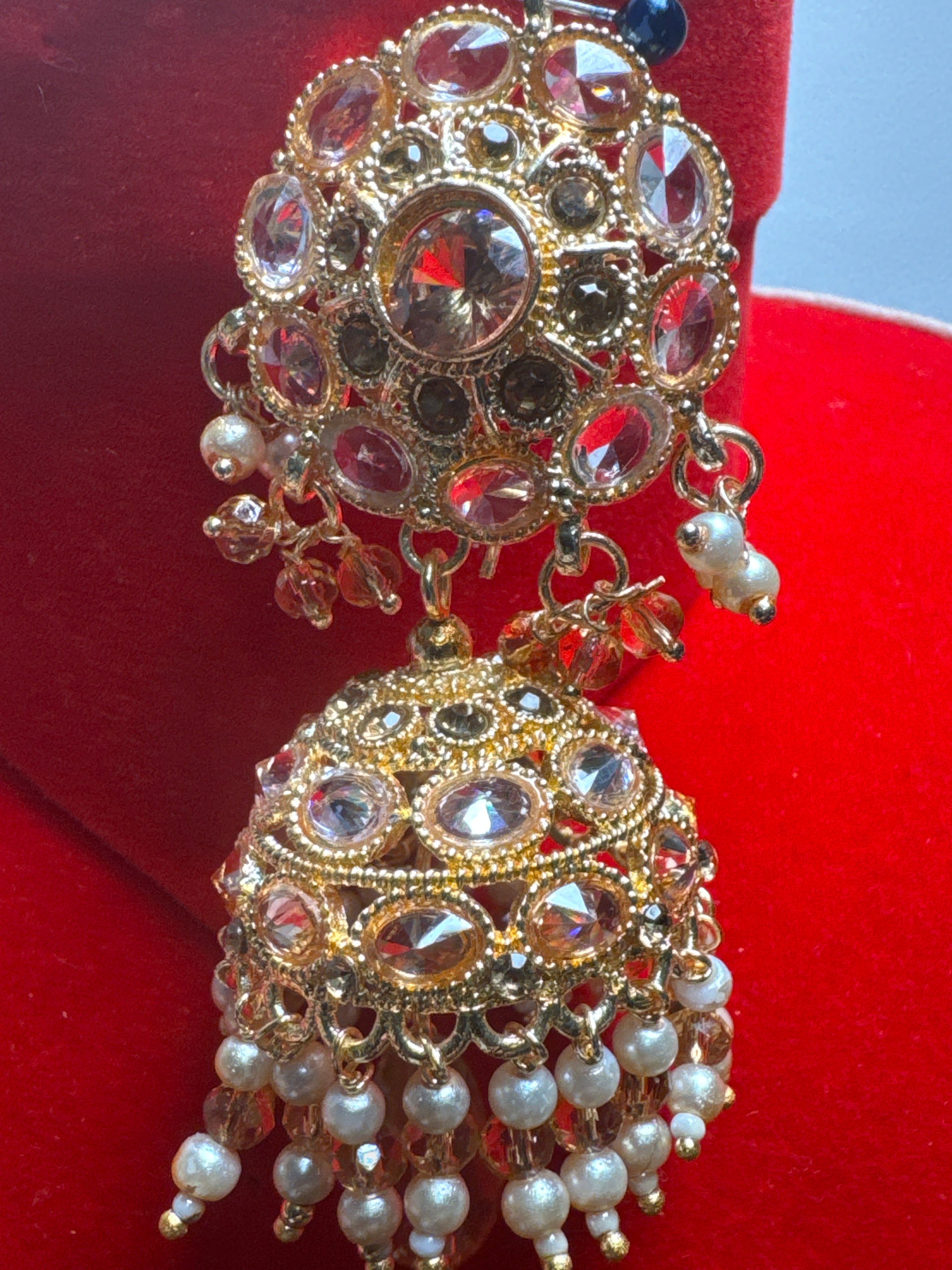 JUMKAYS - Stylish earrings for Women - Traditional Pakistani/Indian Jewellery Earing gold JM01
