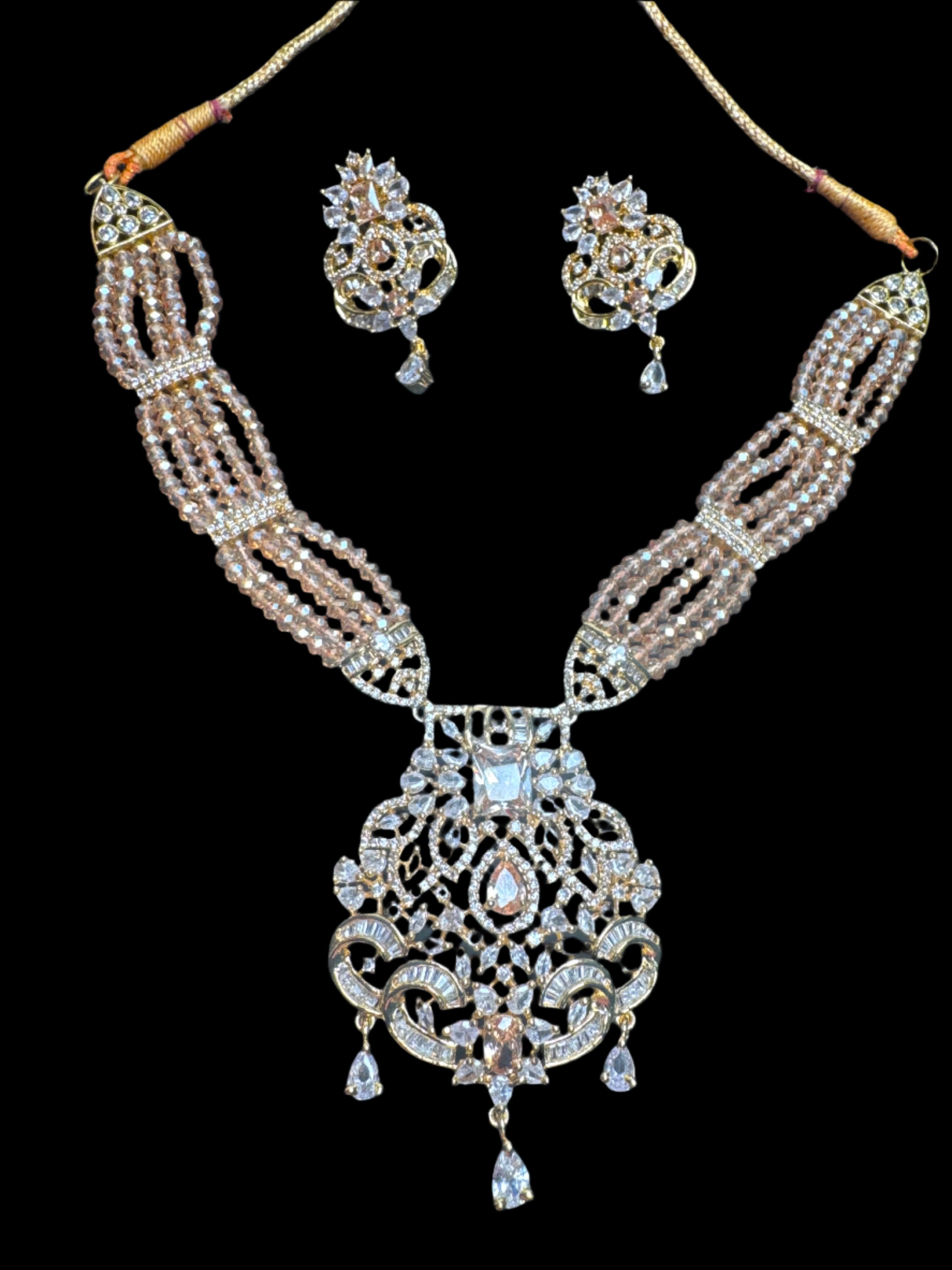 Golden Necklace and earring set - JS70