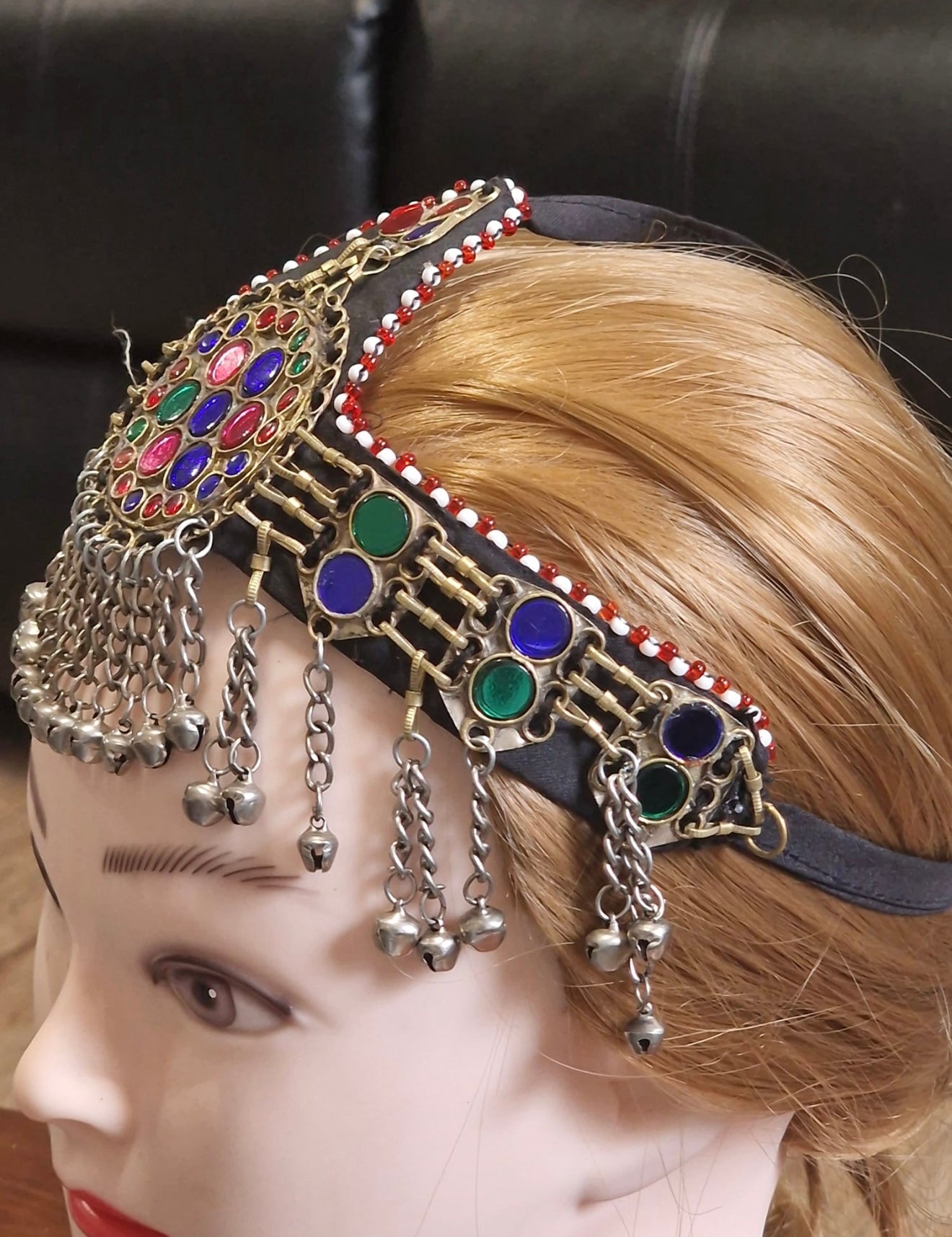 Afghan Handmade Oxidised Matha Patti, Tika, Headpiece For Women