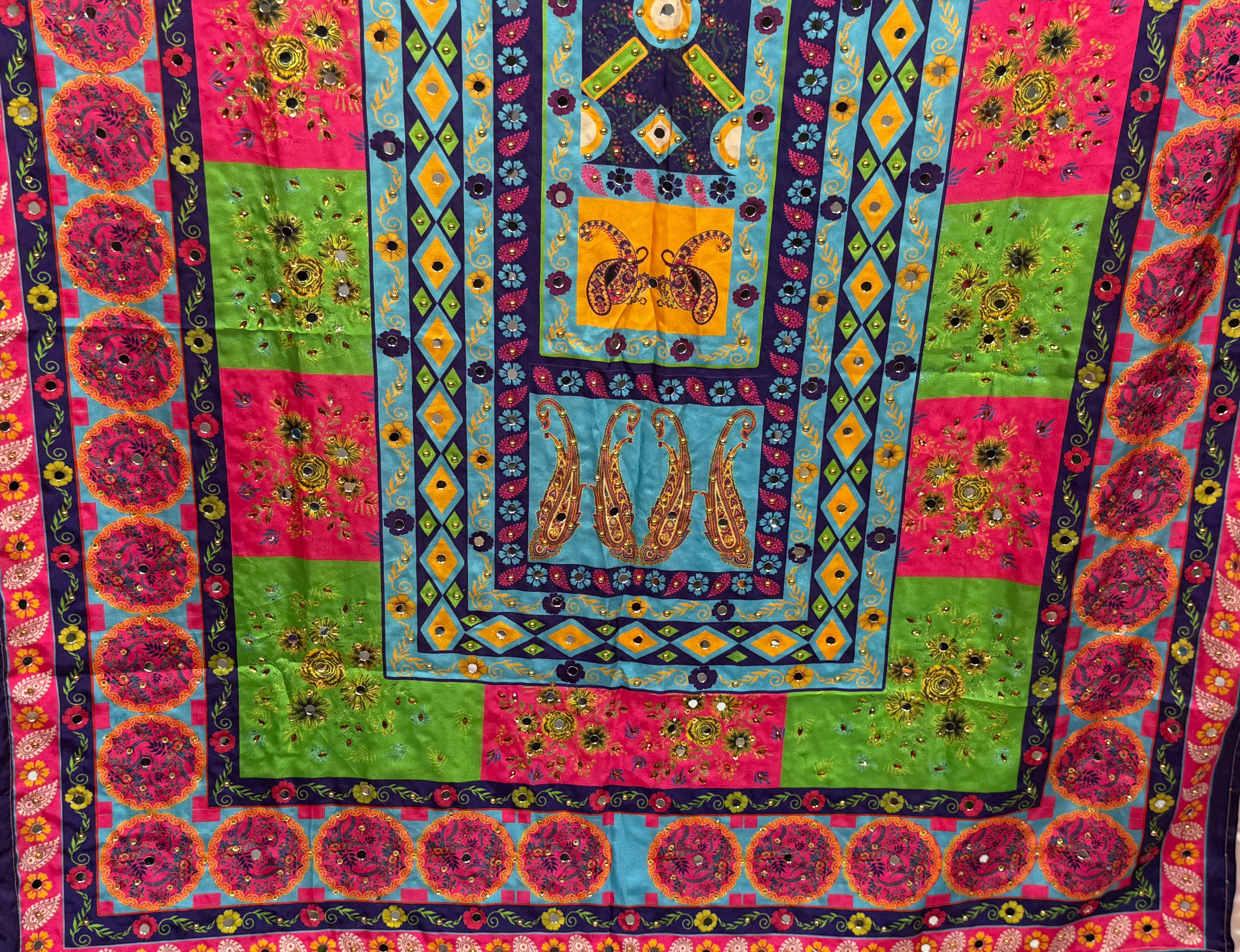 Silk Dupptta In Multi Colour Sd16 By Areeba'S Couture