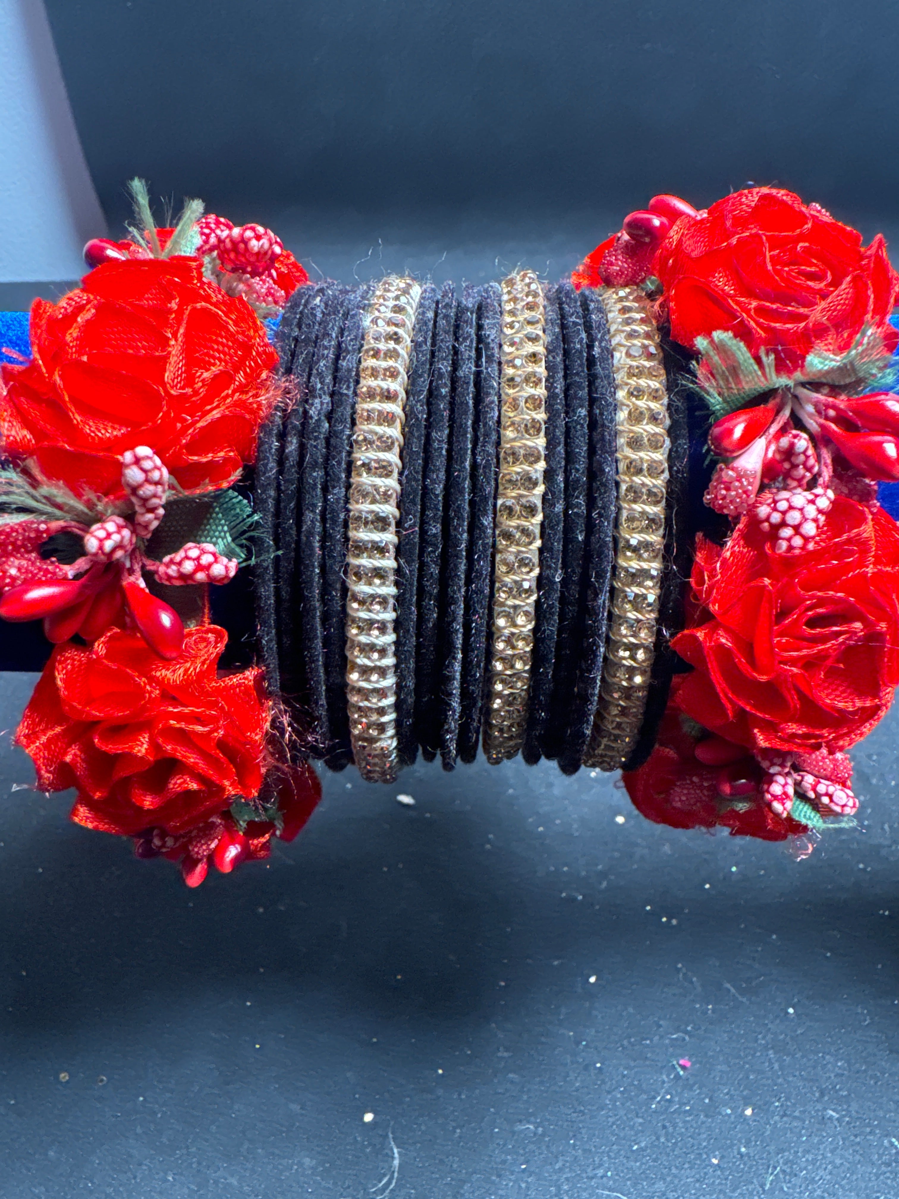 Black red Valvet bangles FB33