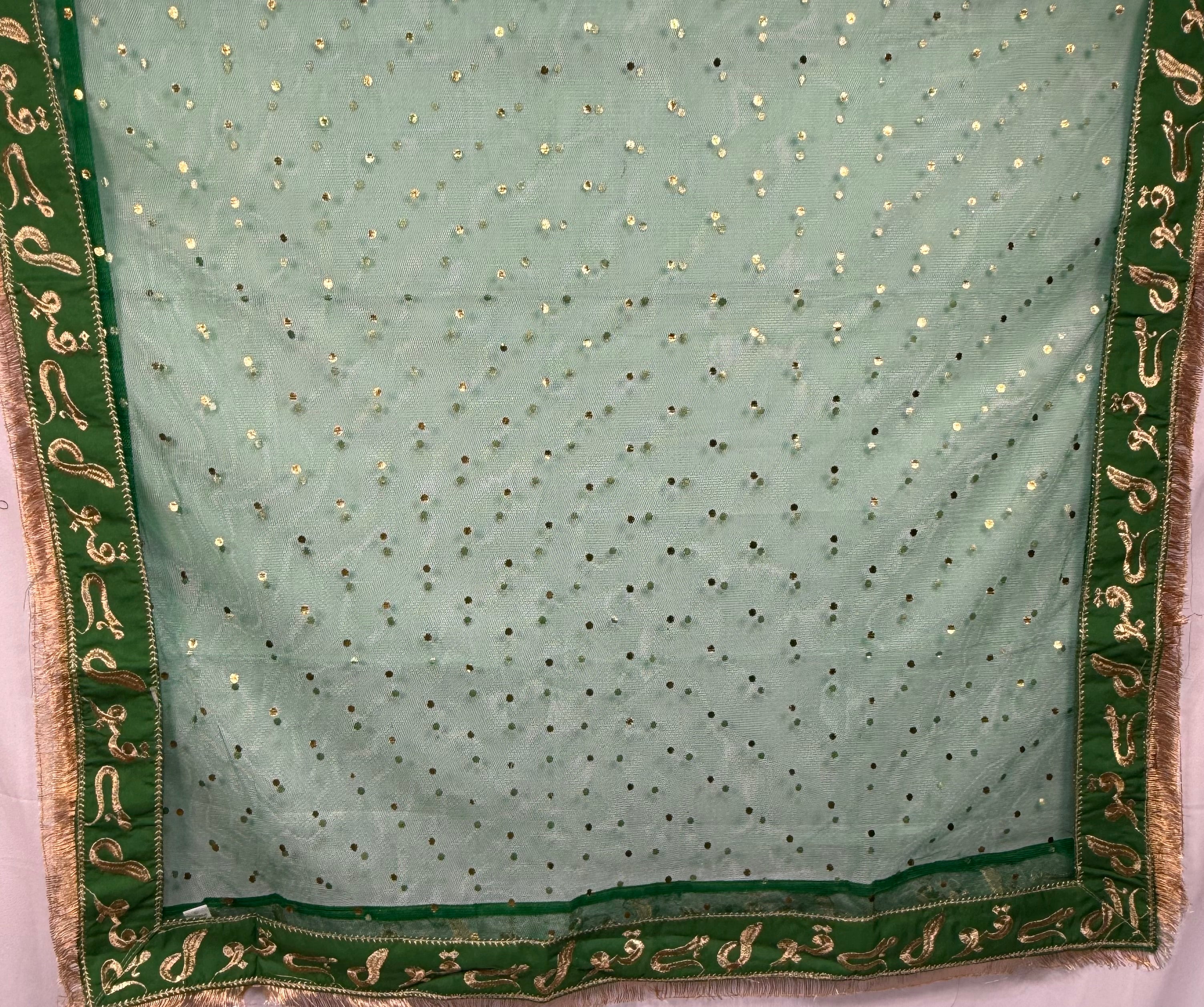 Green "Qabool Hai" Dupatta By Areeba'S Couture