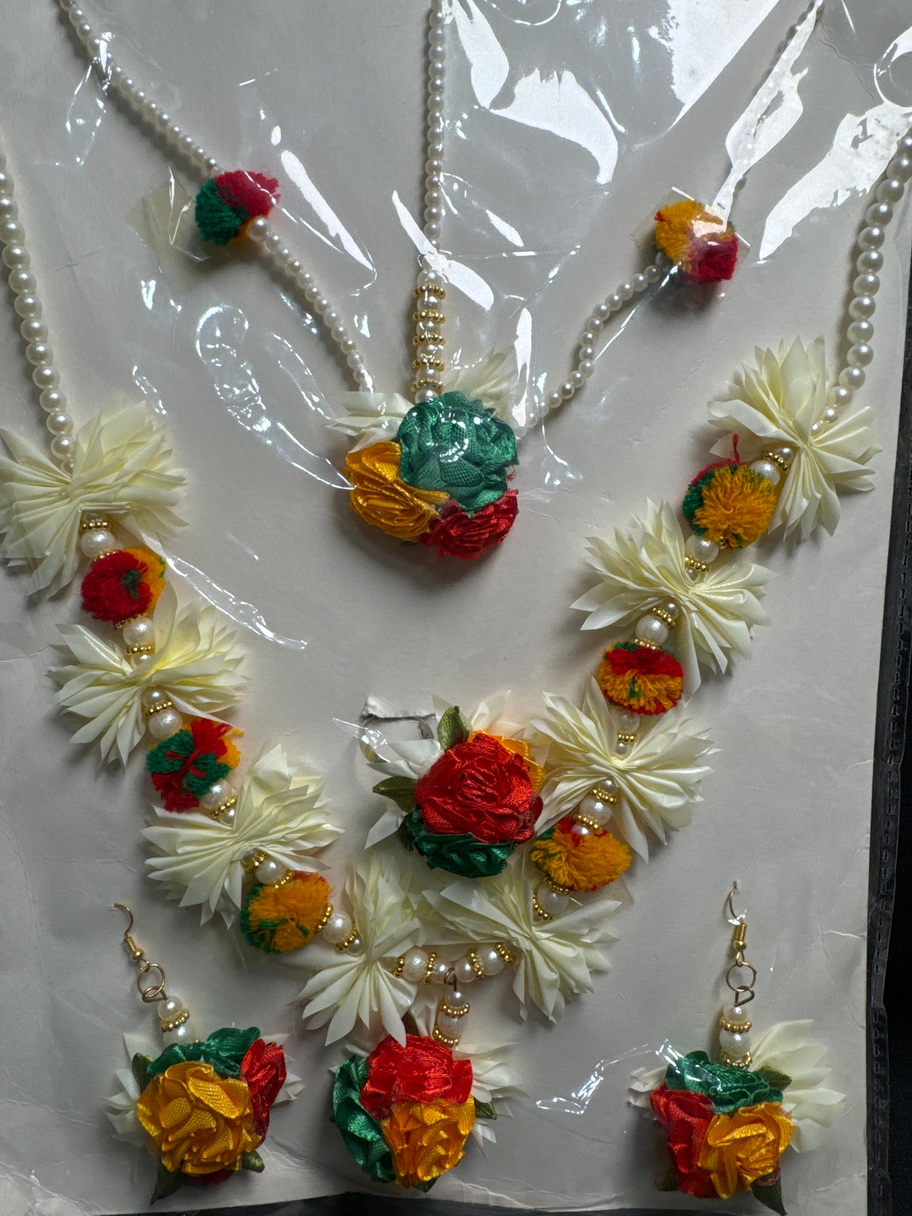 Multi colour flower Jewerally set