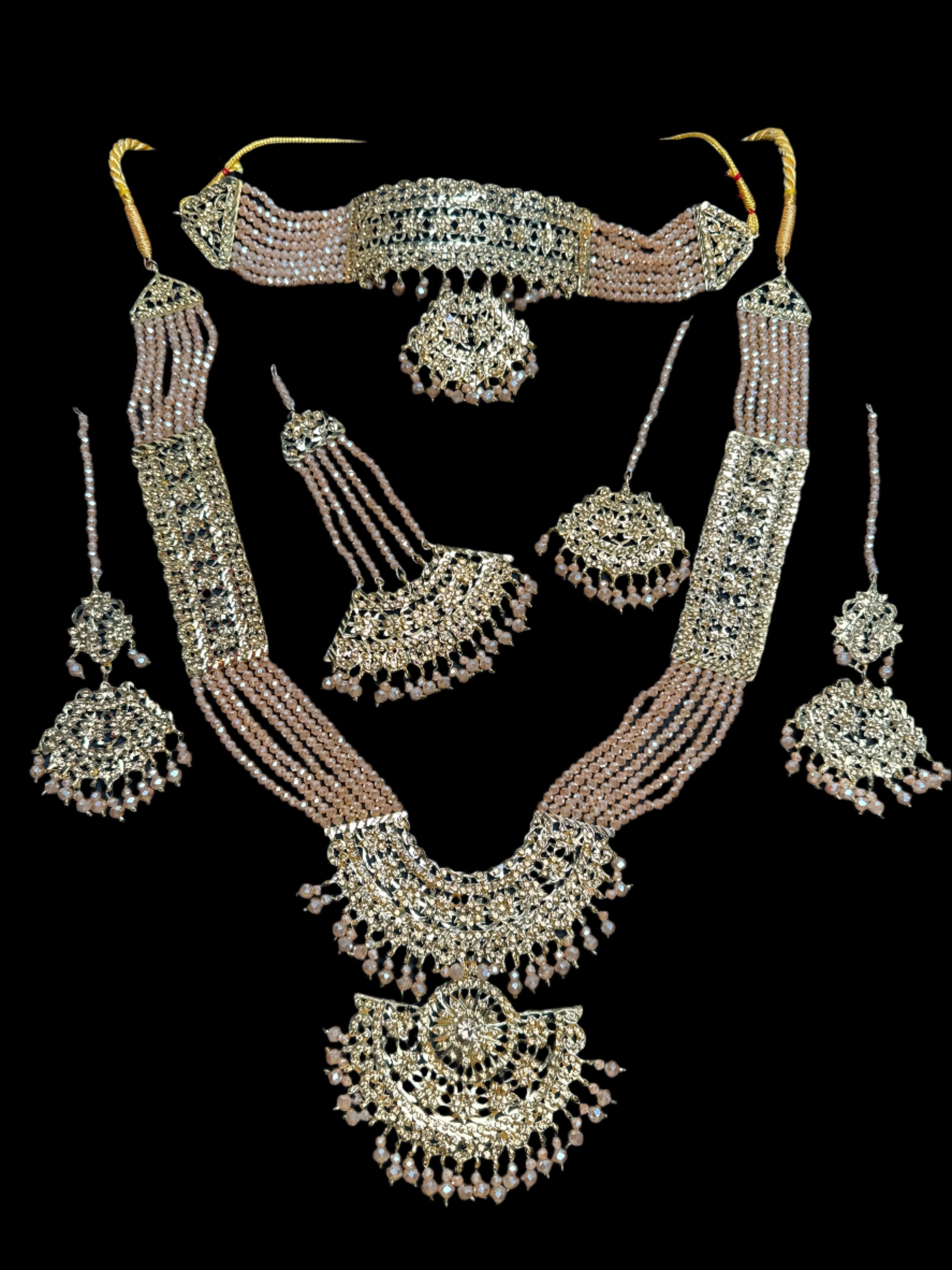 Mala set in Peach & Gold JS51