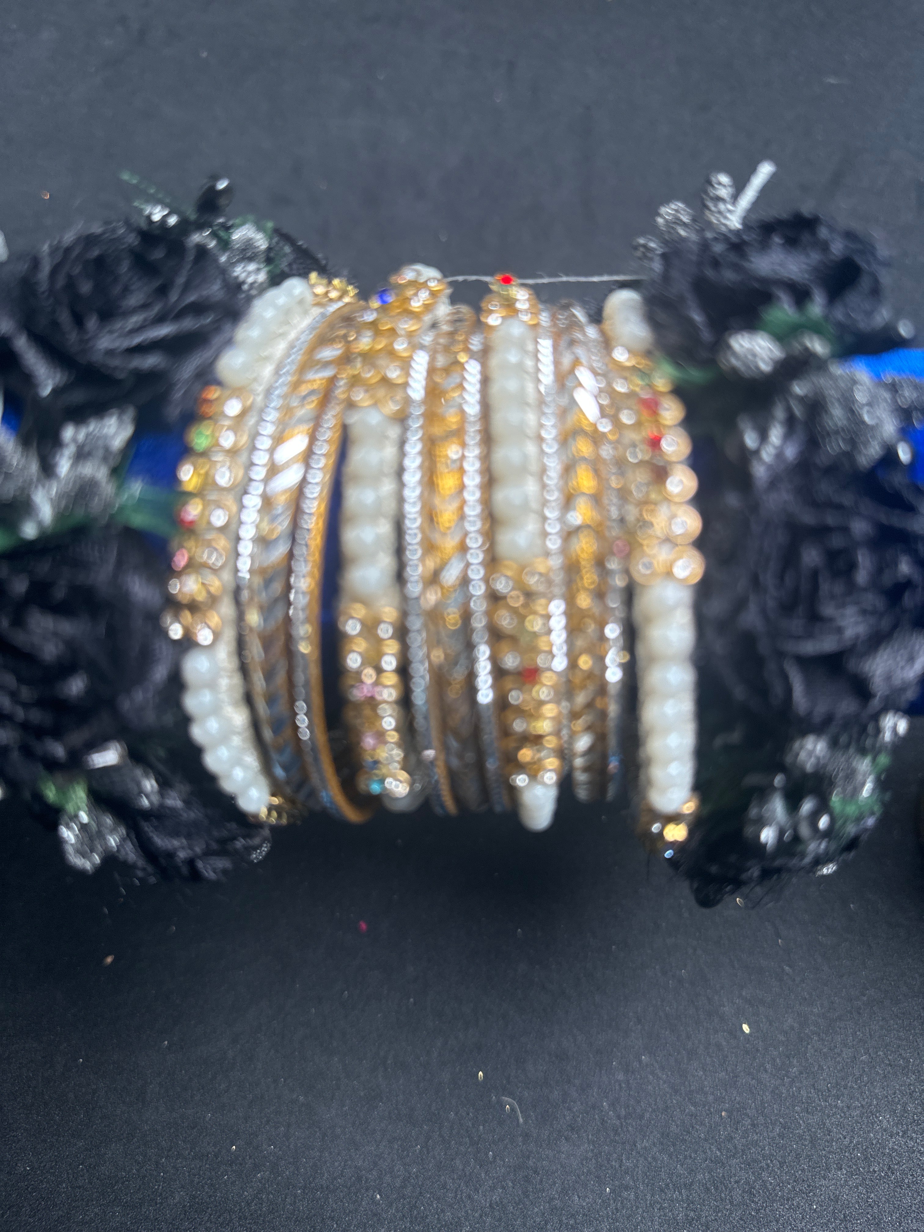 Black and gold bangles FB4