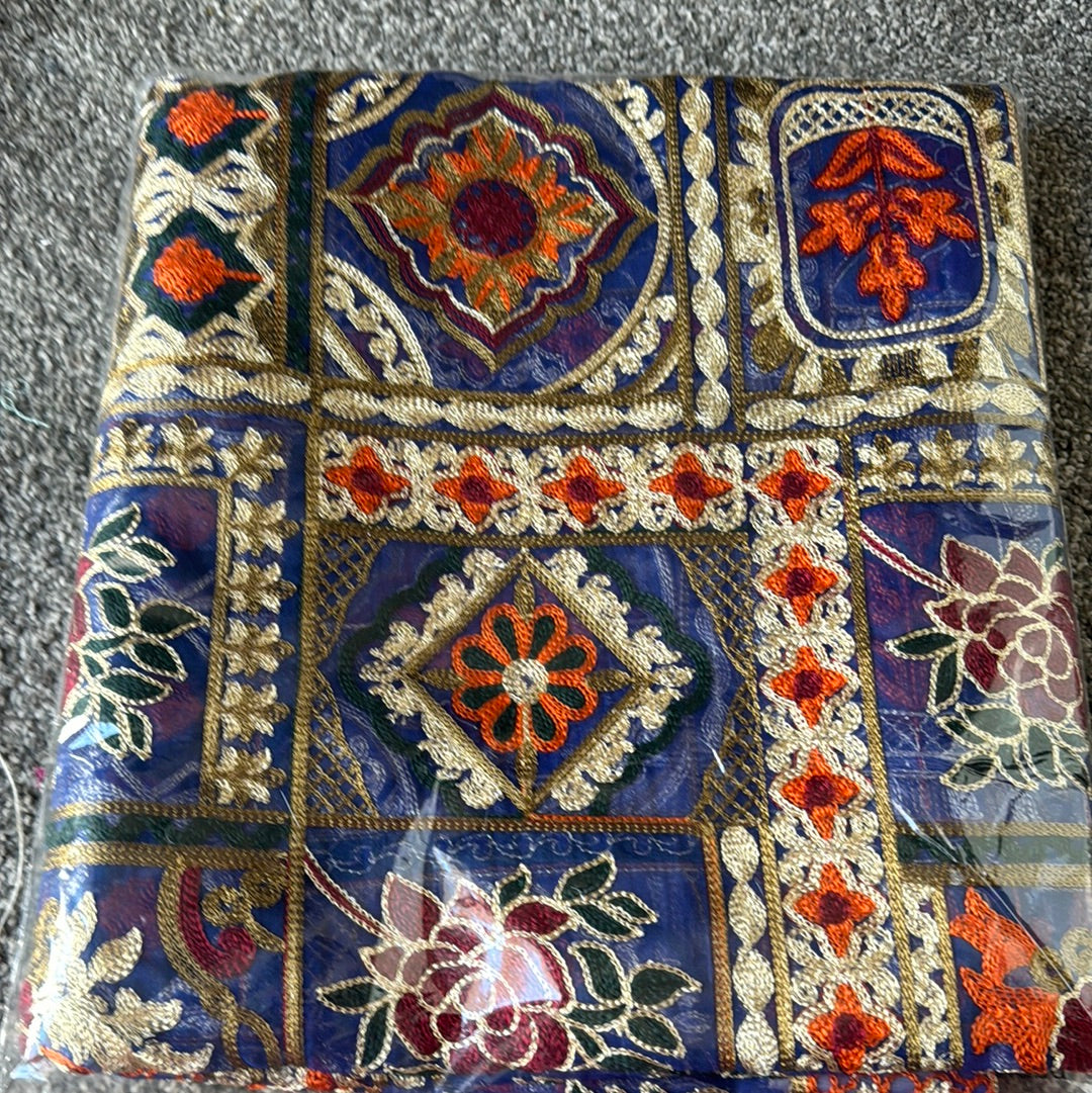 Blue and gray  Cow organza dupatta