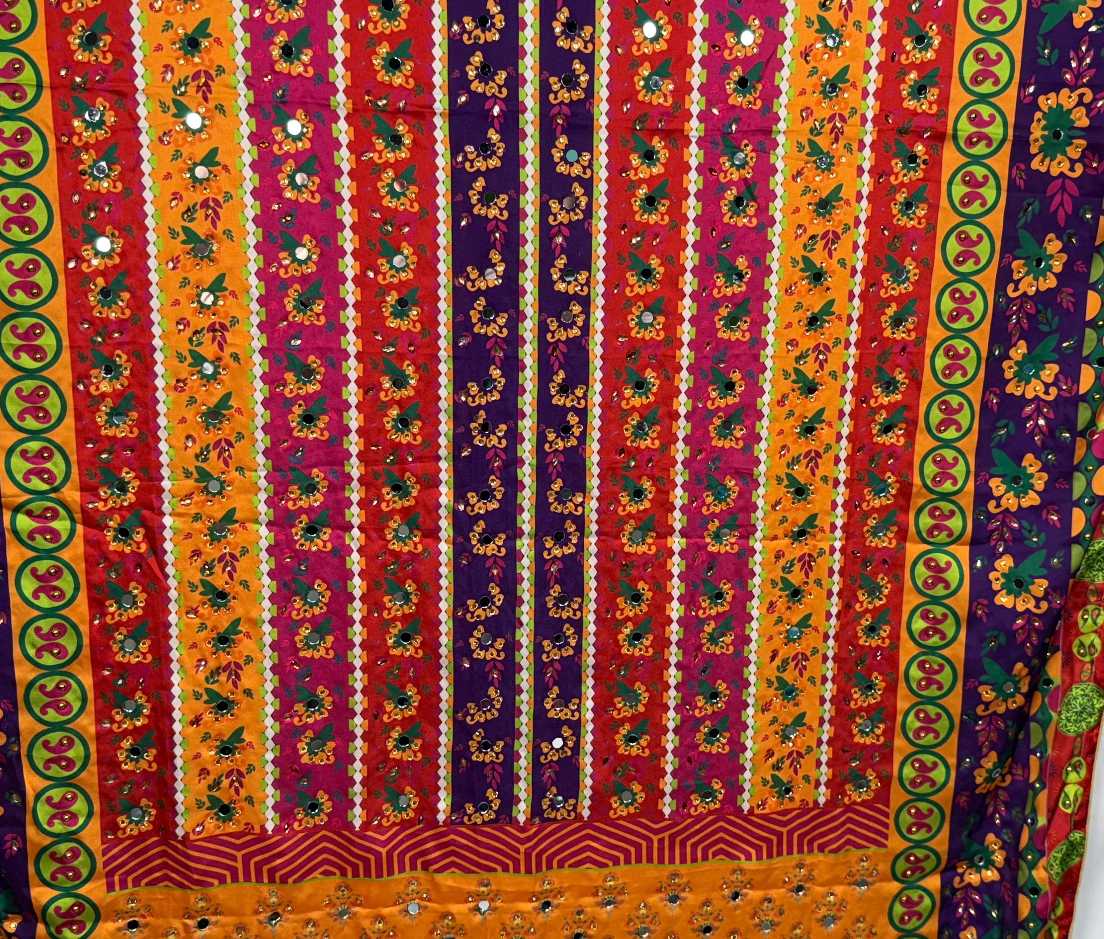 Silk Dupptta In Multi Colour Sd12 By Areeba'S Couture