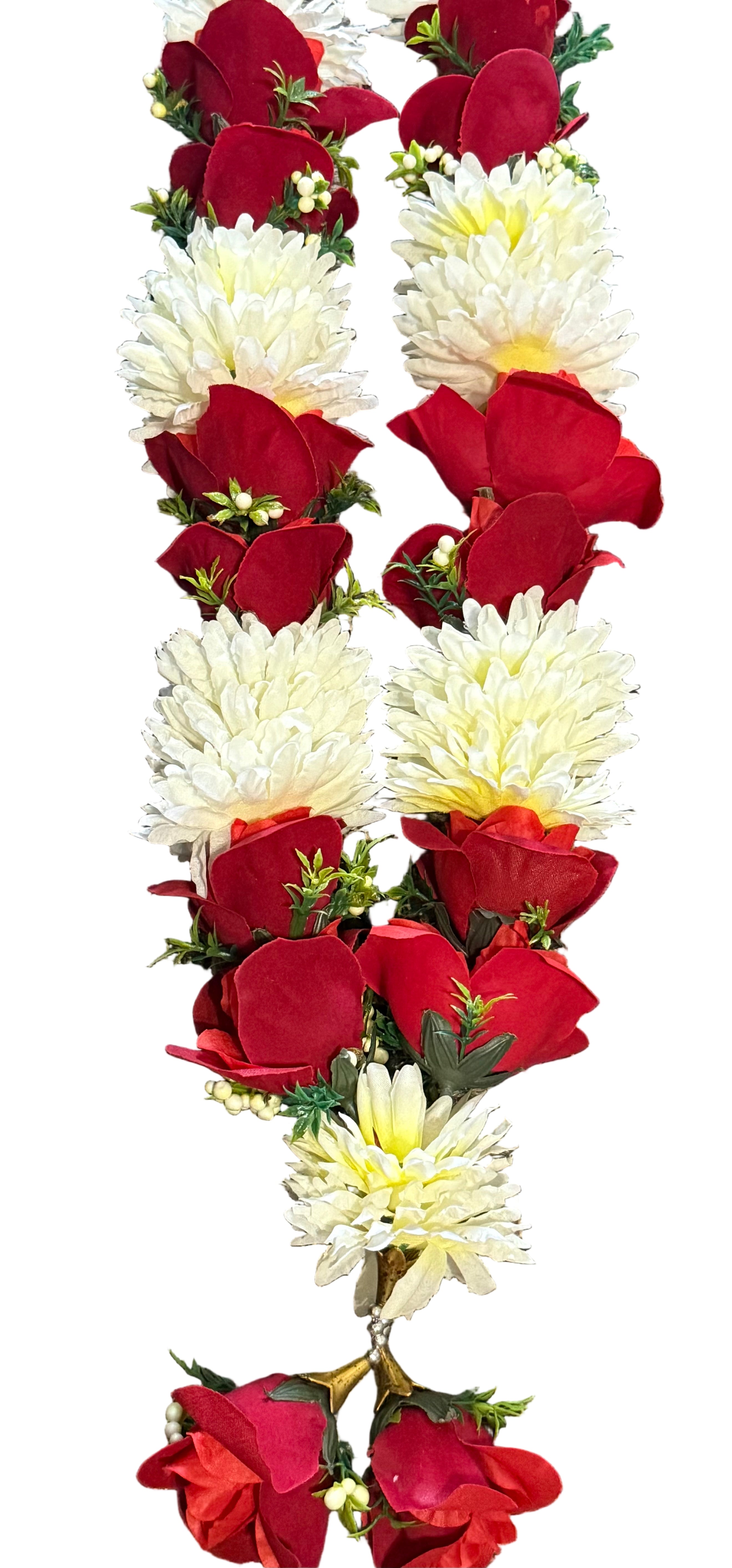 Garland, Hajj & Umrah, Marriage, Walima, Islamic Haar For All Special Occasions In White And Red Roses For Boys
