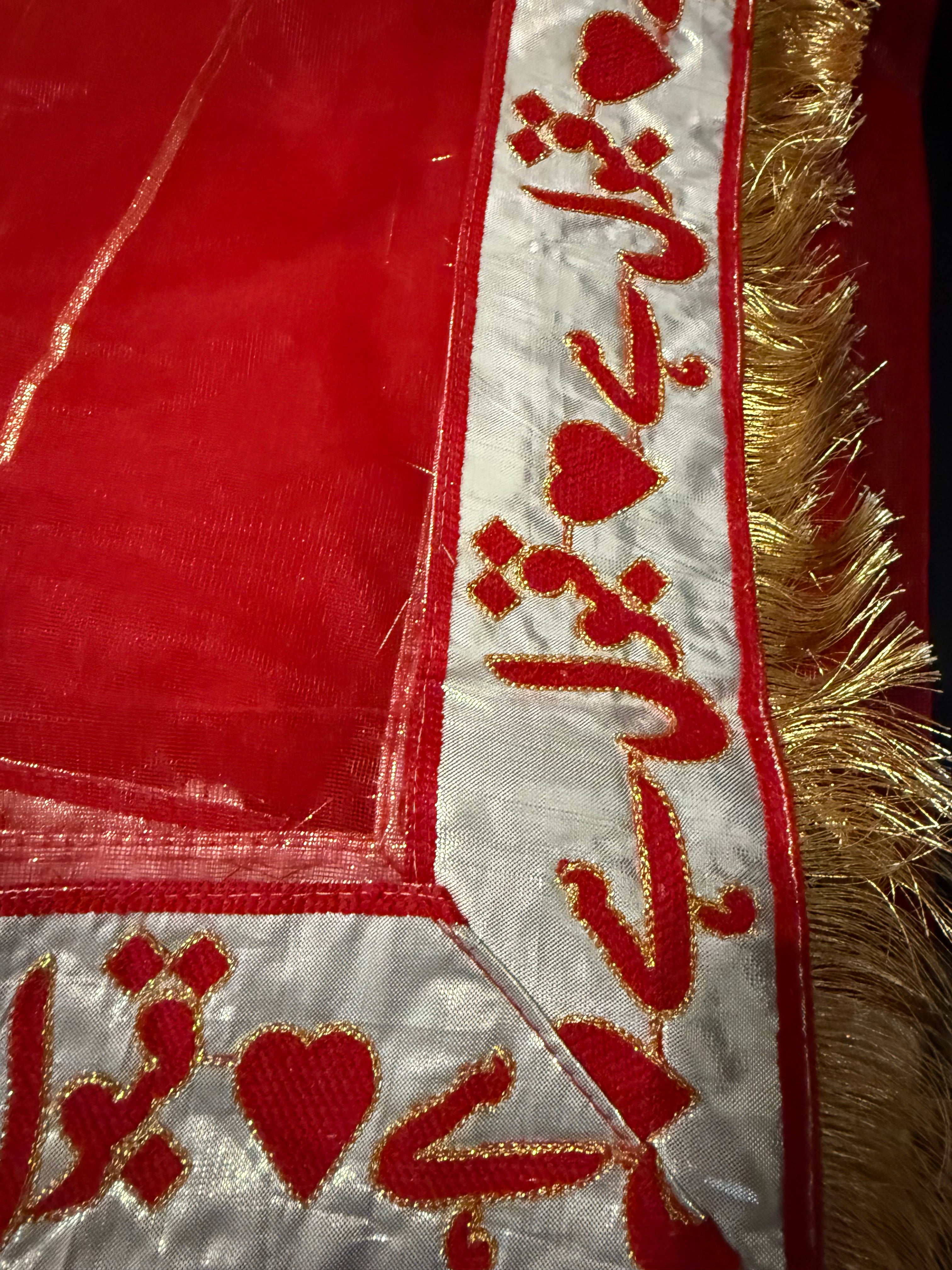 Red Colour "Qabool Hai" Dupatta In Premium Quality By Areeba'S Couture