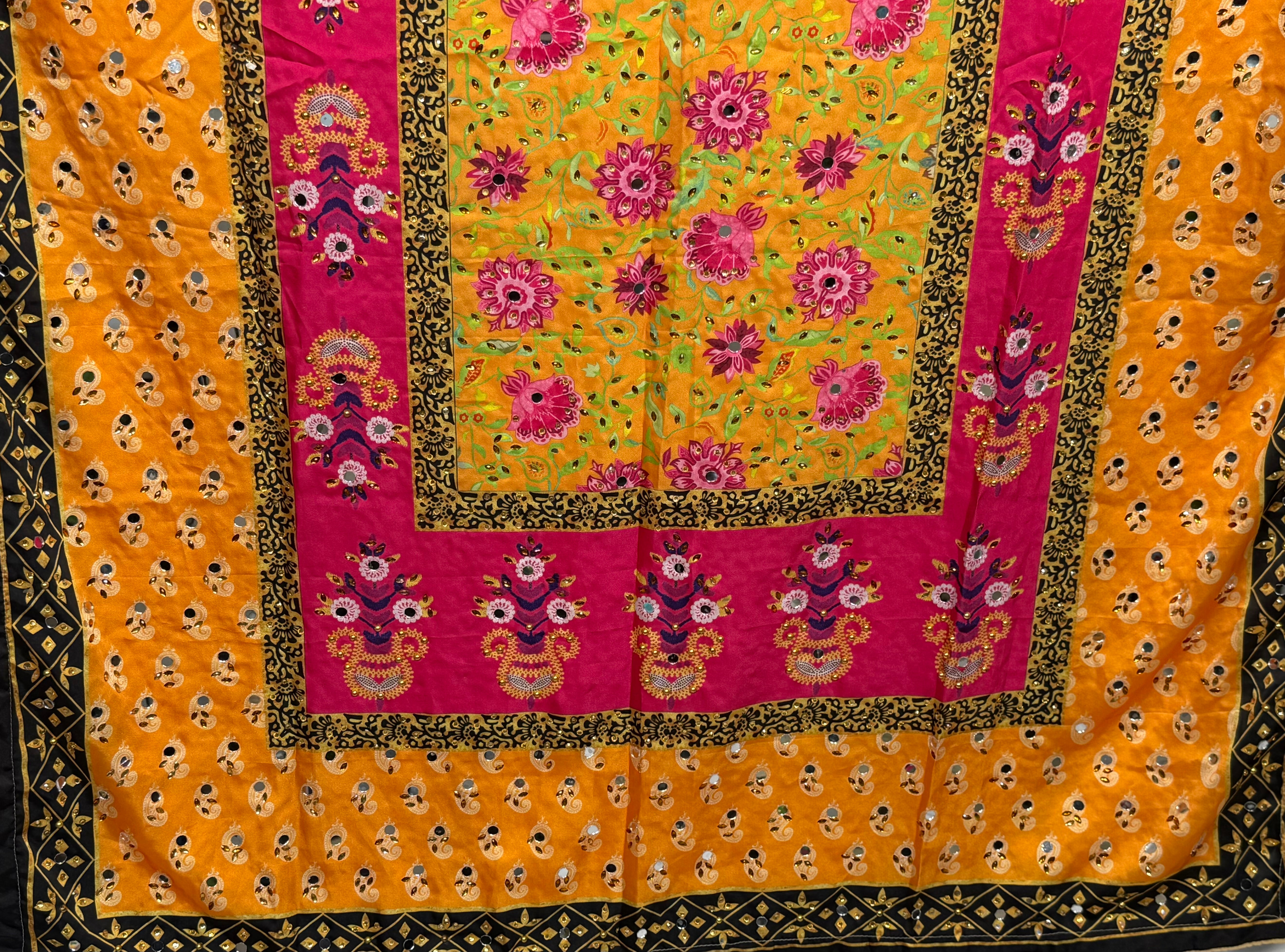 Silk Dupptta In Multi Colour Sd17 By Areeba'S Couture