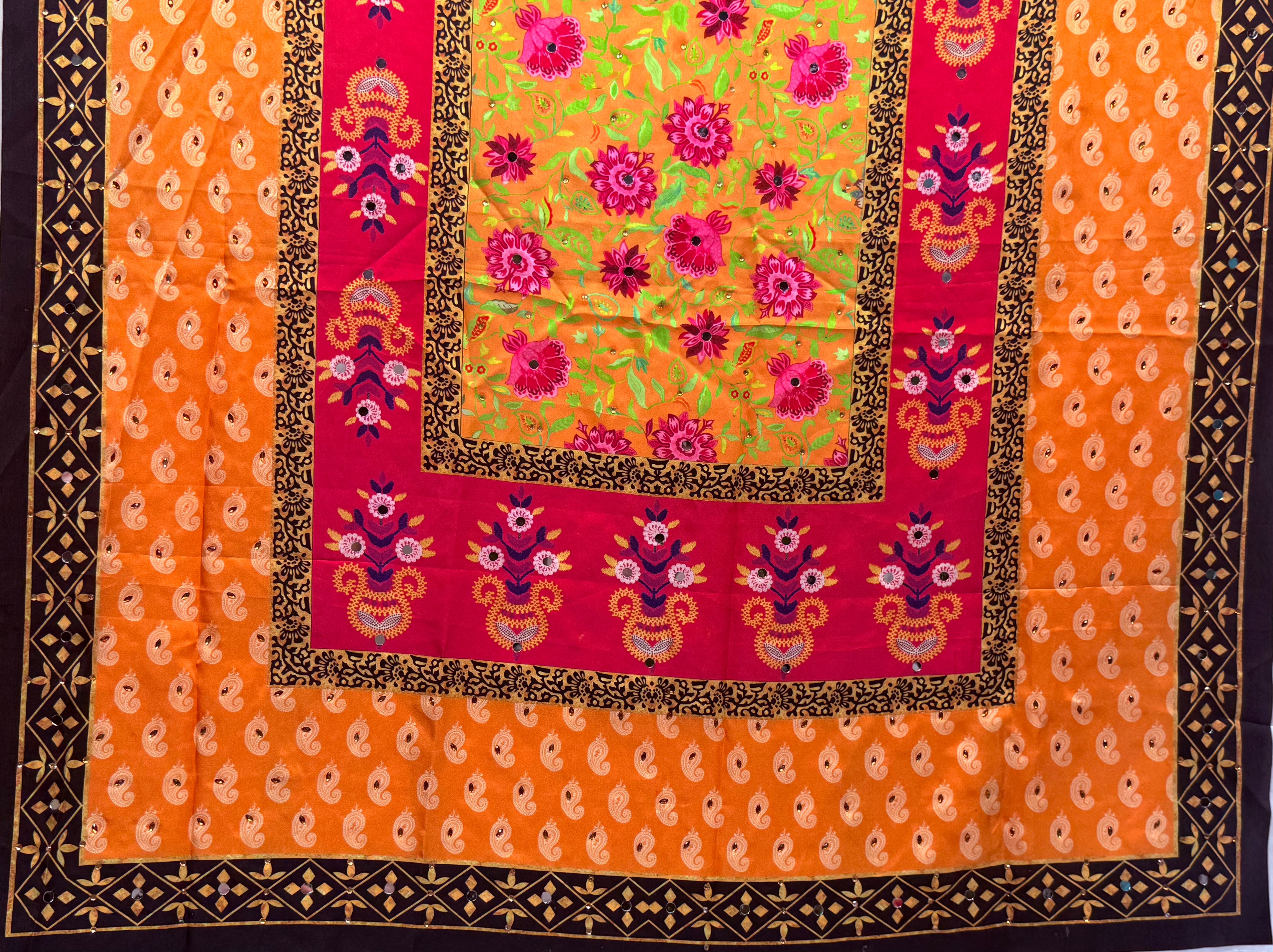 Silk Dupptta In Multi Colour Sd8 By Areeba'S Couture