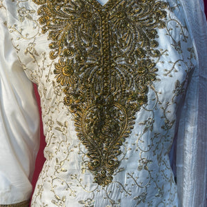 SHALWAR KAMEEZ SUIT Arabic linen- Areeba's Couture