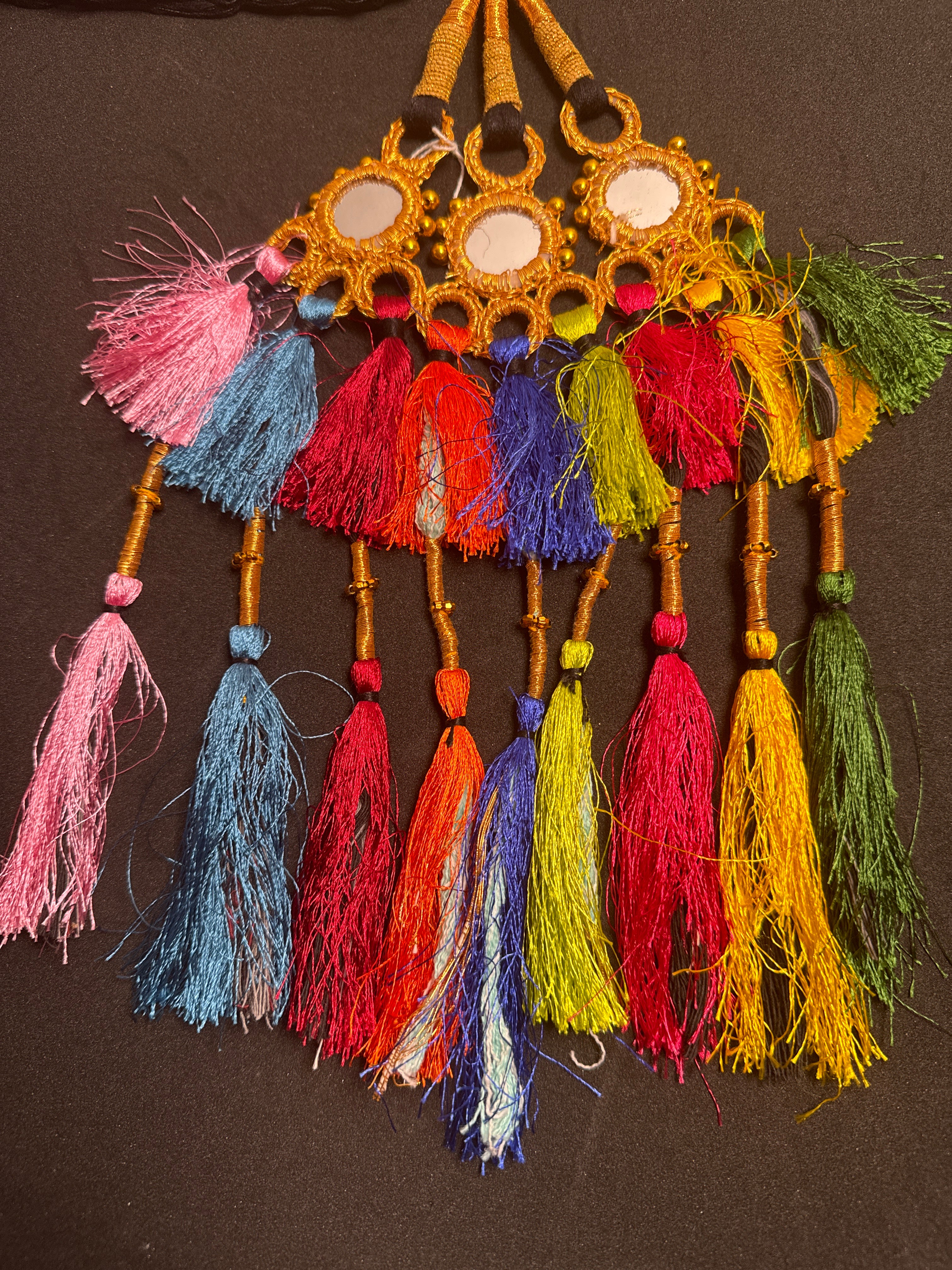 Black Parranda with multi tassels  PD81