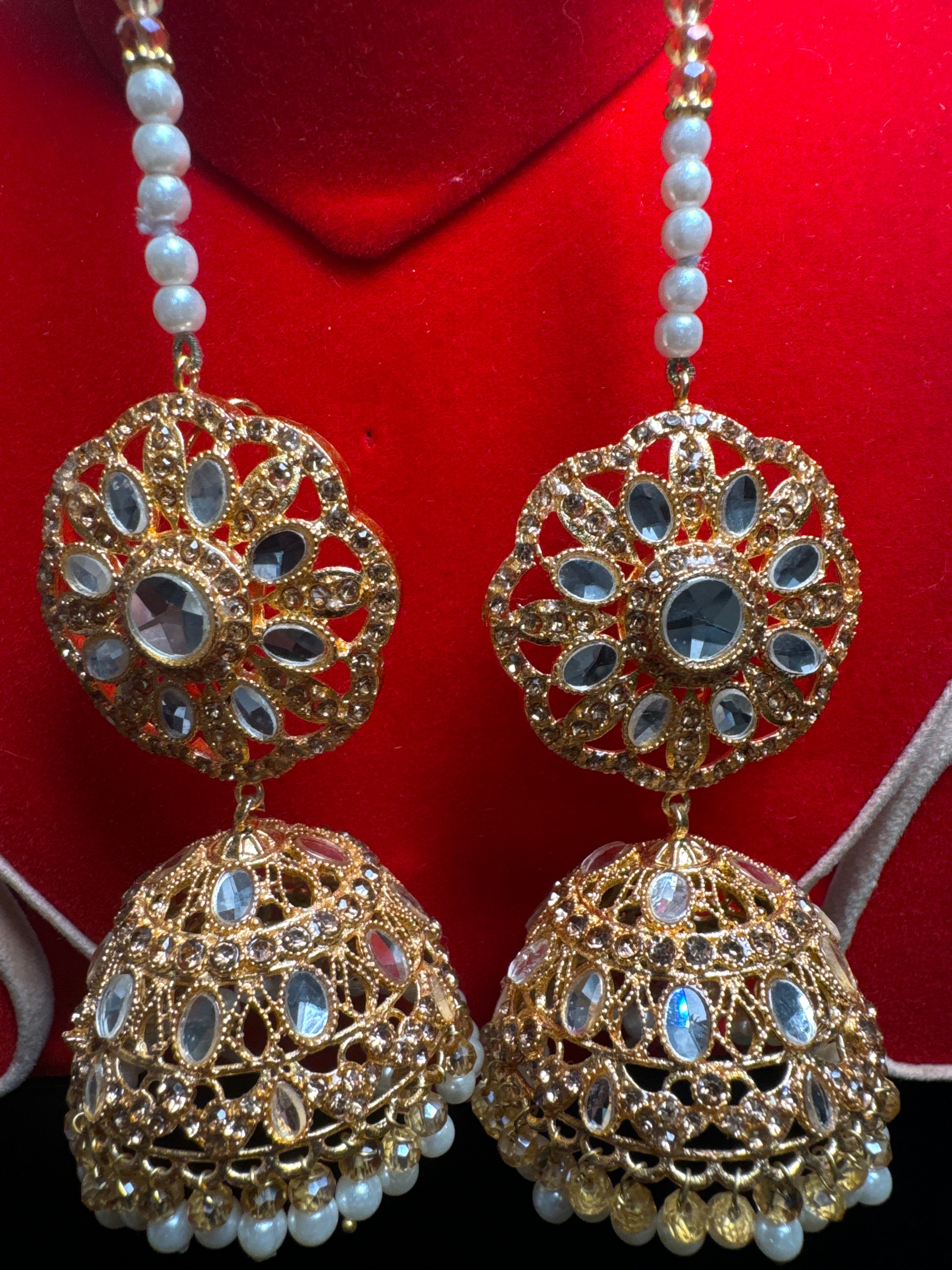 JUMKAYS - Stylish earrings for Women - Traditional Pakistani/Indian Jewellery Earing gold JM05