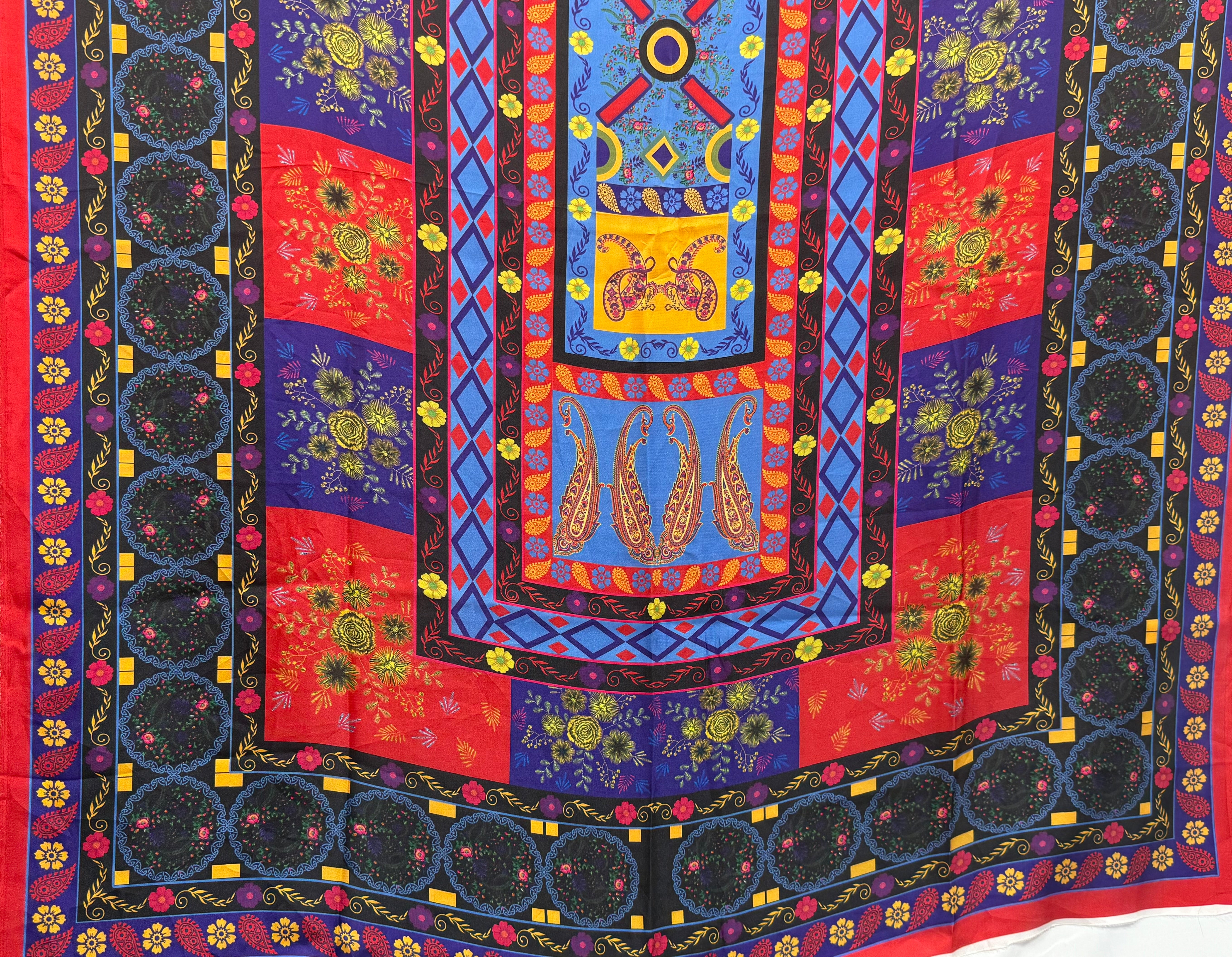 Silk Dupptta In Multi Colour Sd5 By Areeba'S Couture