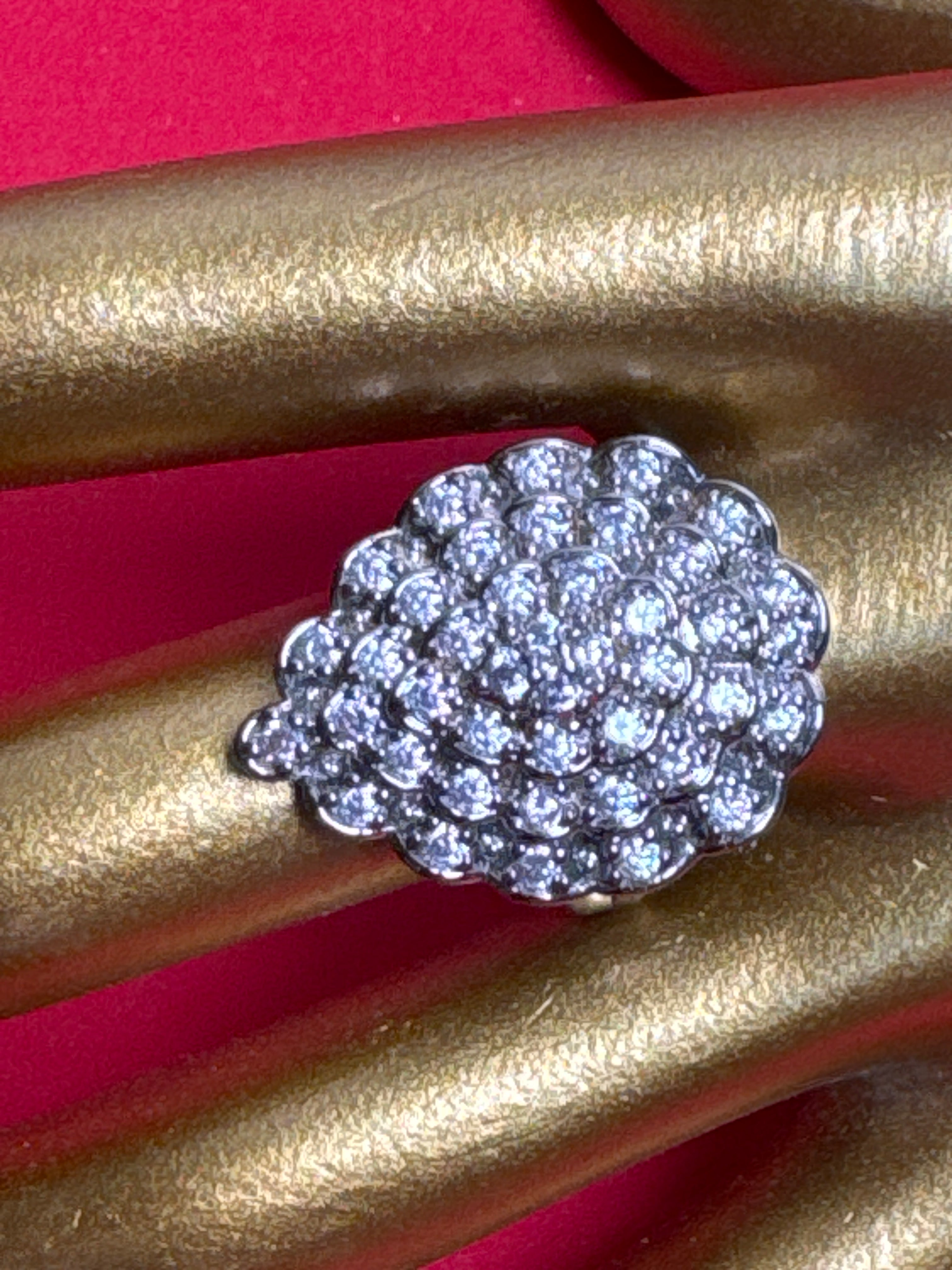 Heart shape ring with diamantes