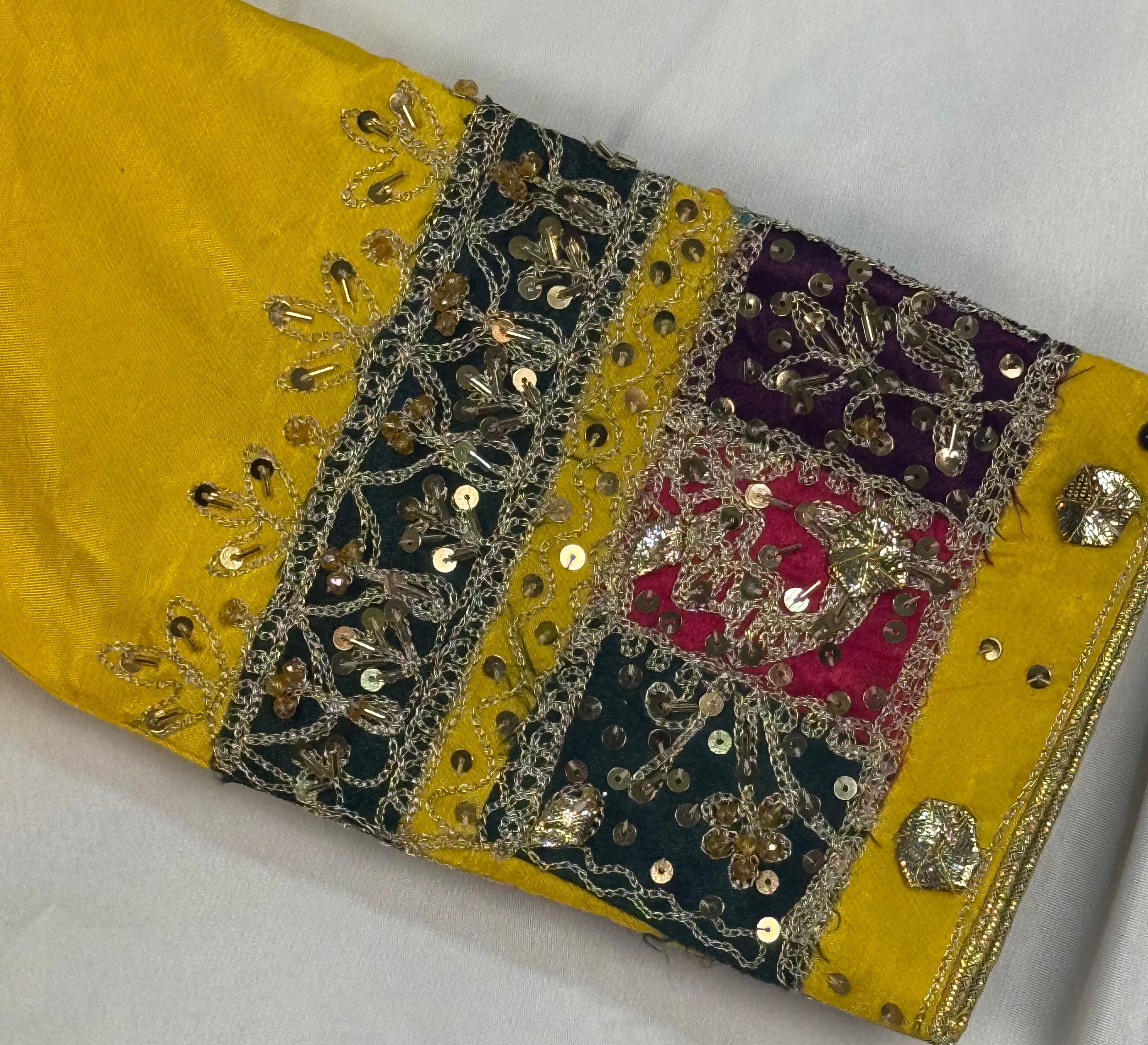 Girls Mehndi Suit Three Piece Embellished Work Pakistani Outfit with Embroidered Shirt & Plazoo Trouser for Sensitive Skin