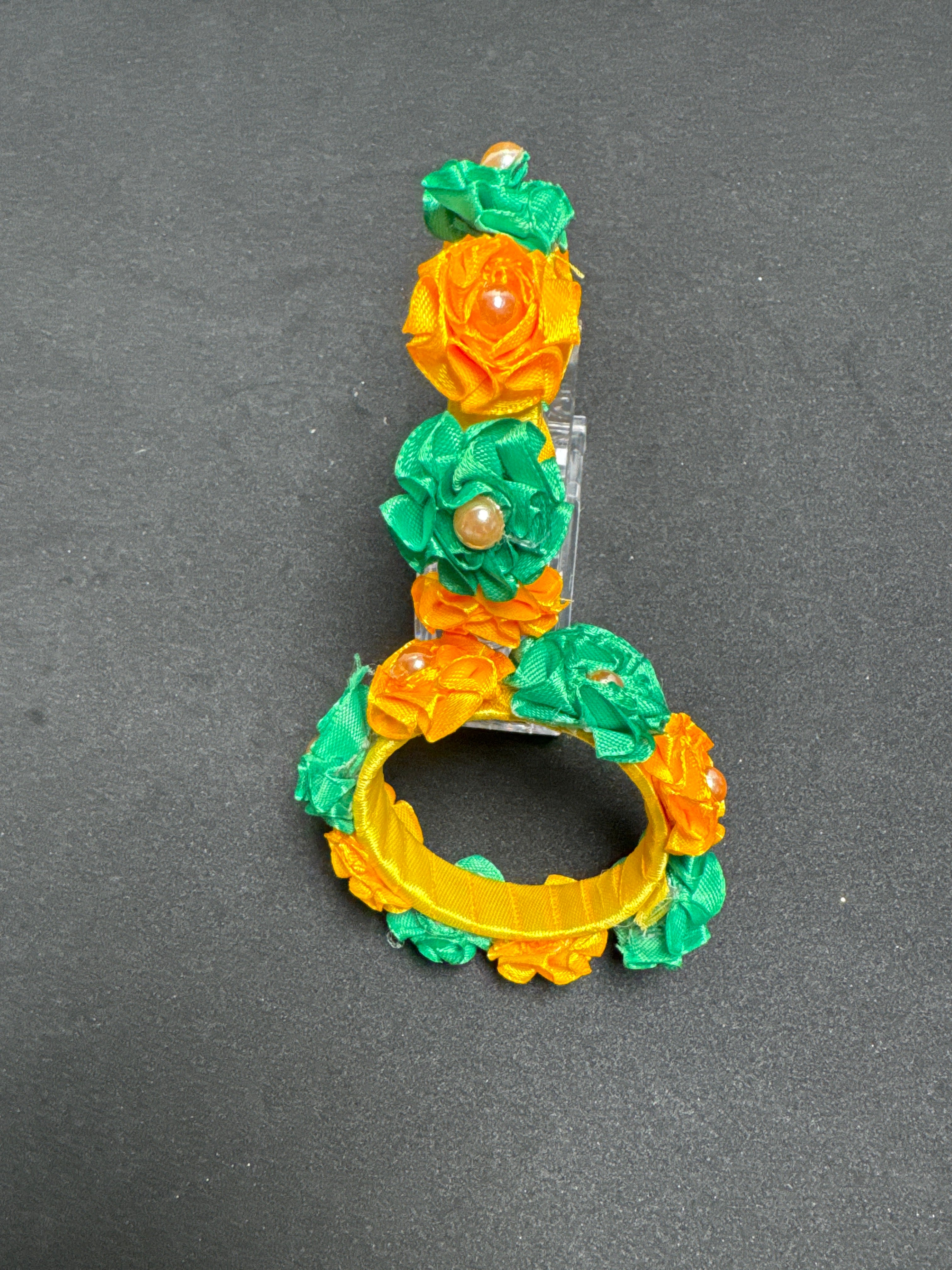 Yellow Green Kara Set (SOLD AS PAIR) Handcrafted Flower Jewellery for Bride Bride Maids Mehndi Any Event Pair