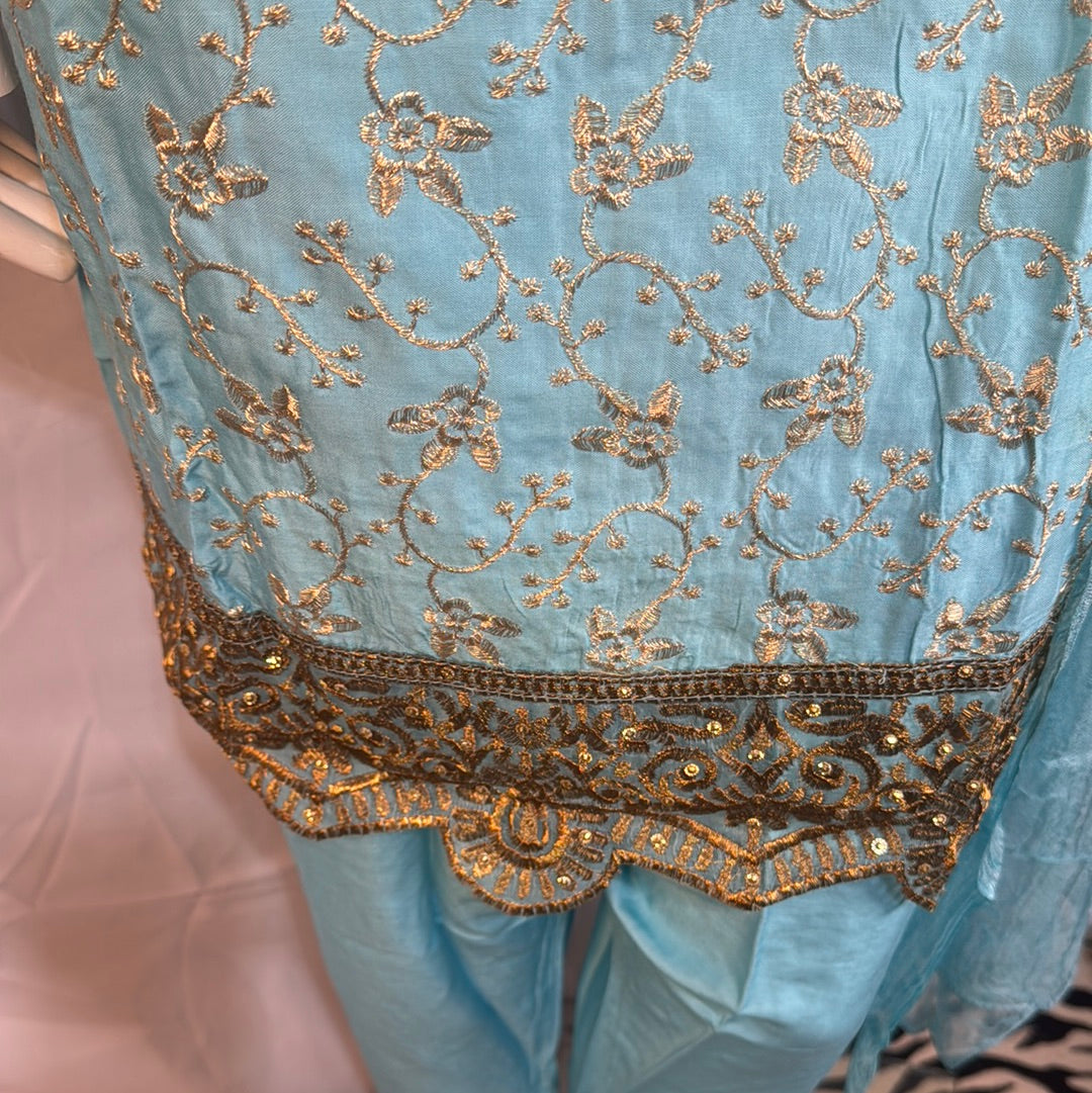 SHALWAR KAMEEZ SUIT Arabic linen- Areeba's Couture