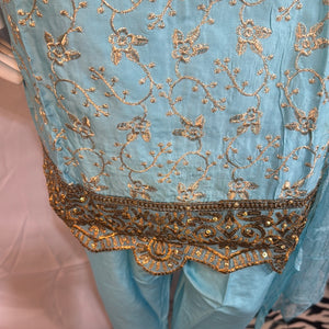 SHALWAR KAMEEZ SUIT Arabic linen- Areeba's Couture