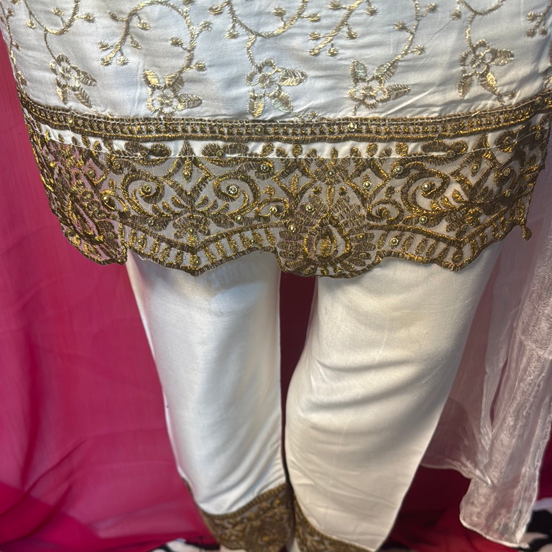 SHALWAR KAMEEZ SUIT Arabic linen- Areeba's Couture