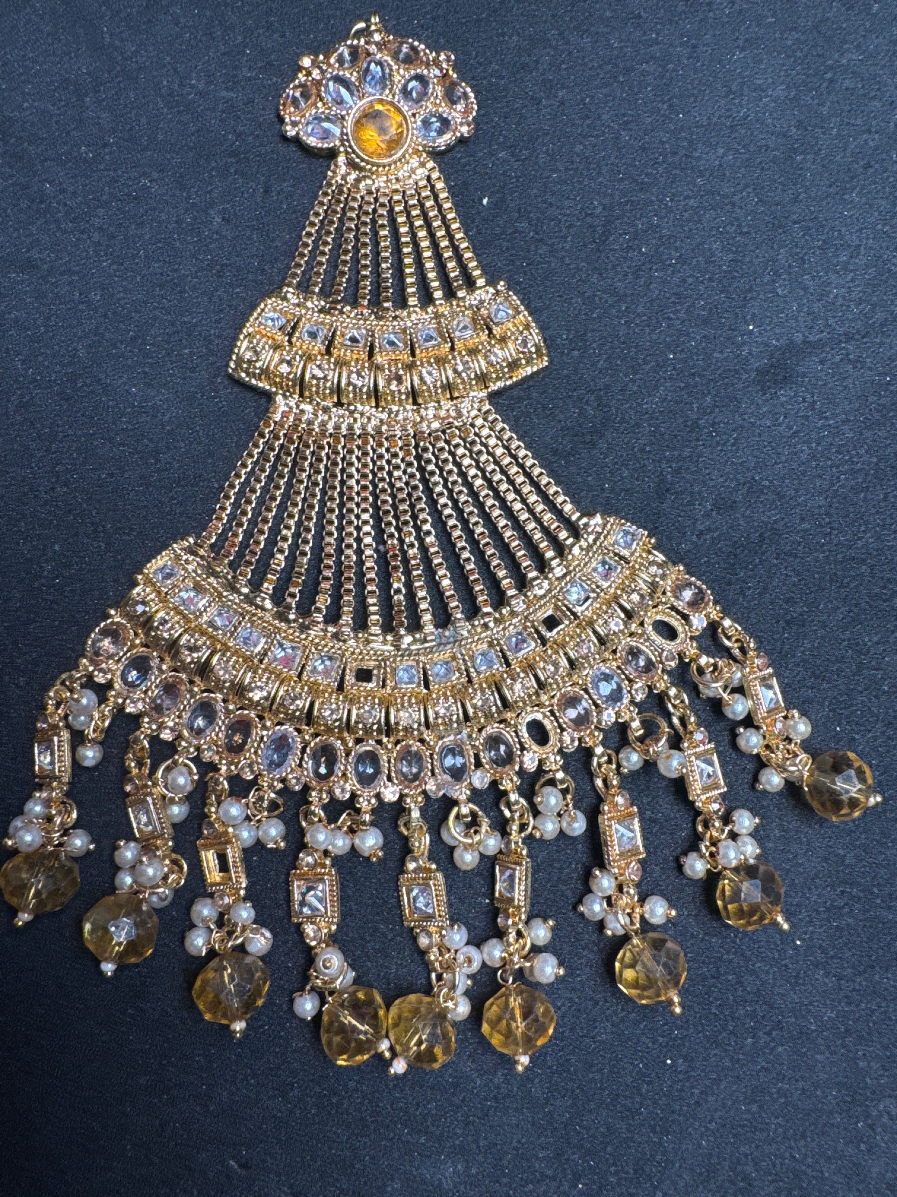 Jhumar bronz gold with multi gems JM 02