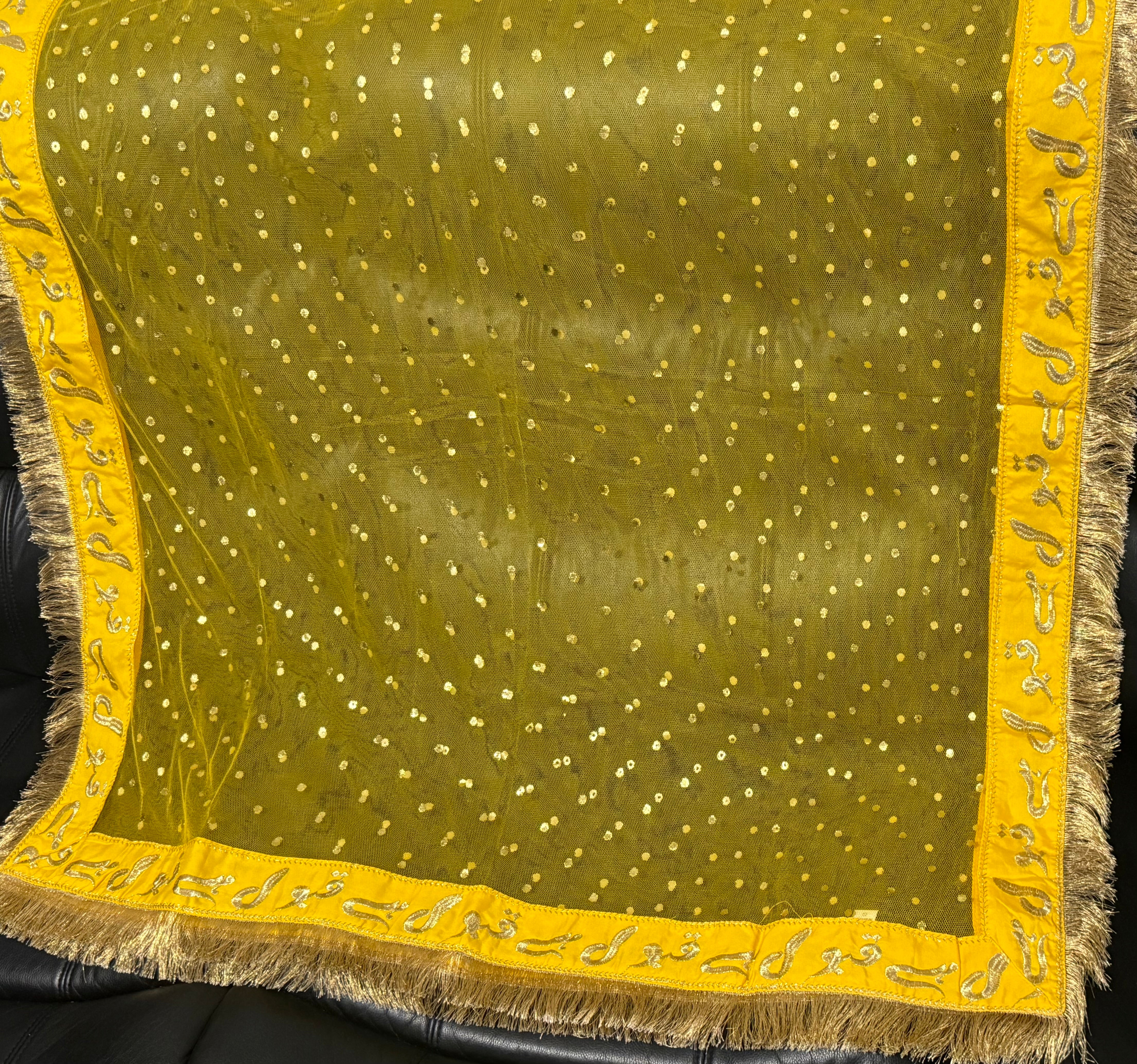Yellow "Qabool Hai" Dupatta By Areeba'S Couture