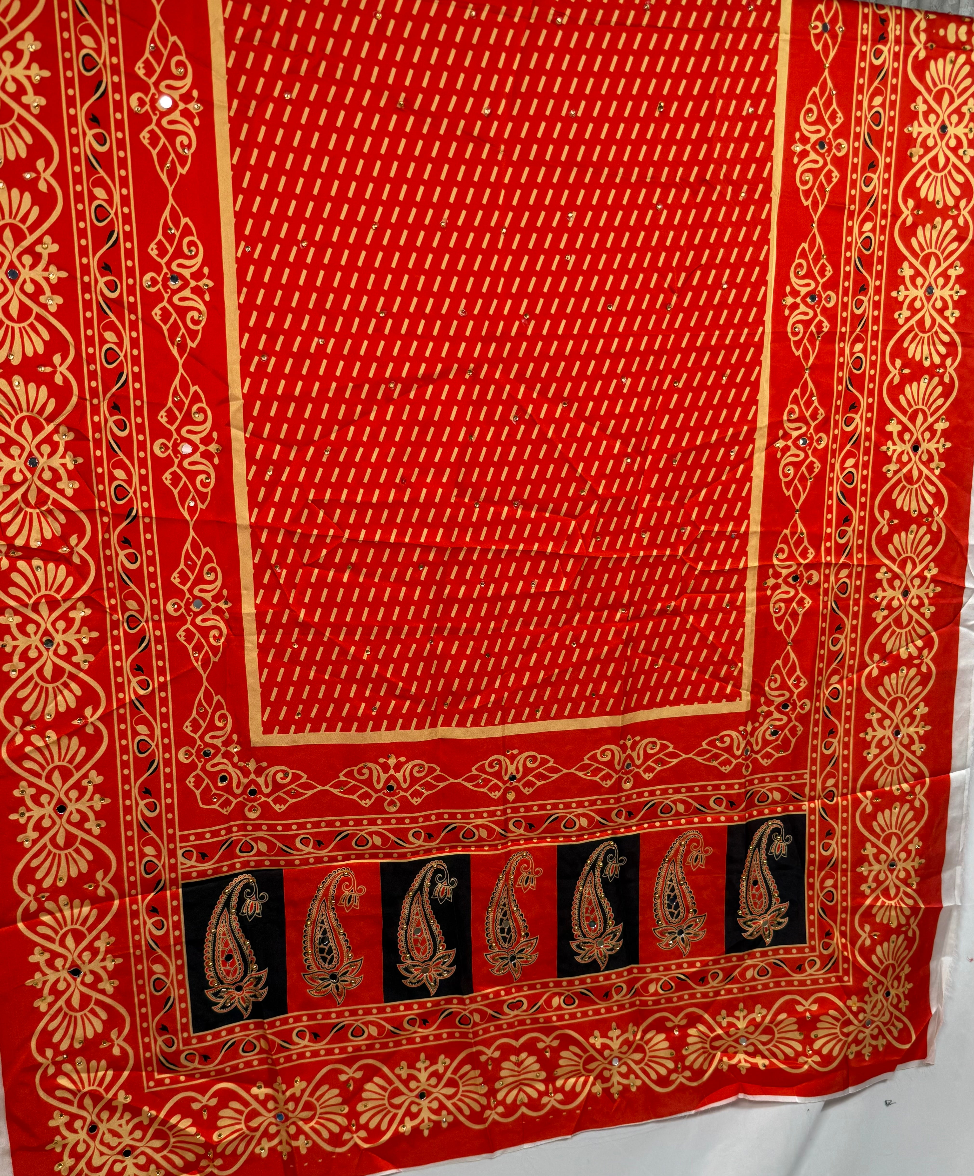 Silk Multi Colour Dupptta Sd25 By Areeba'S Couture