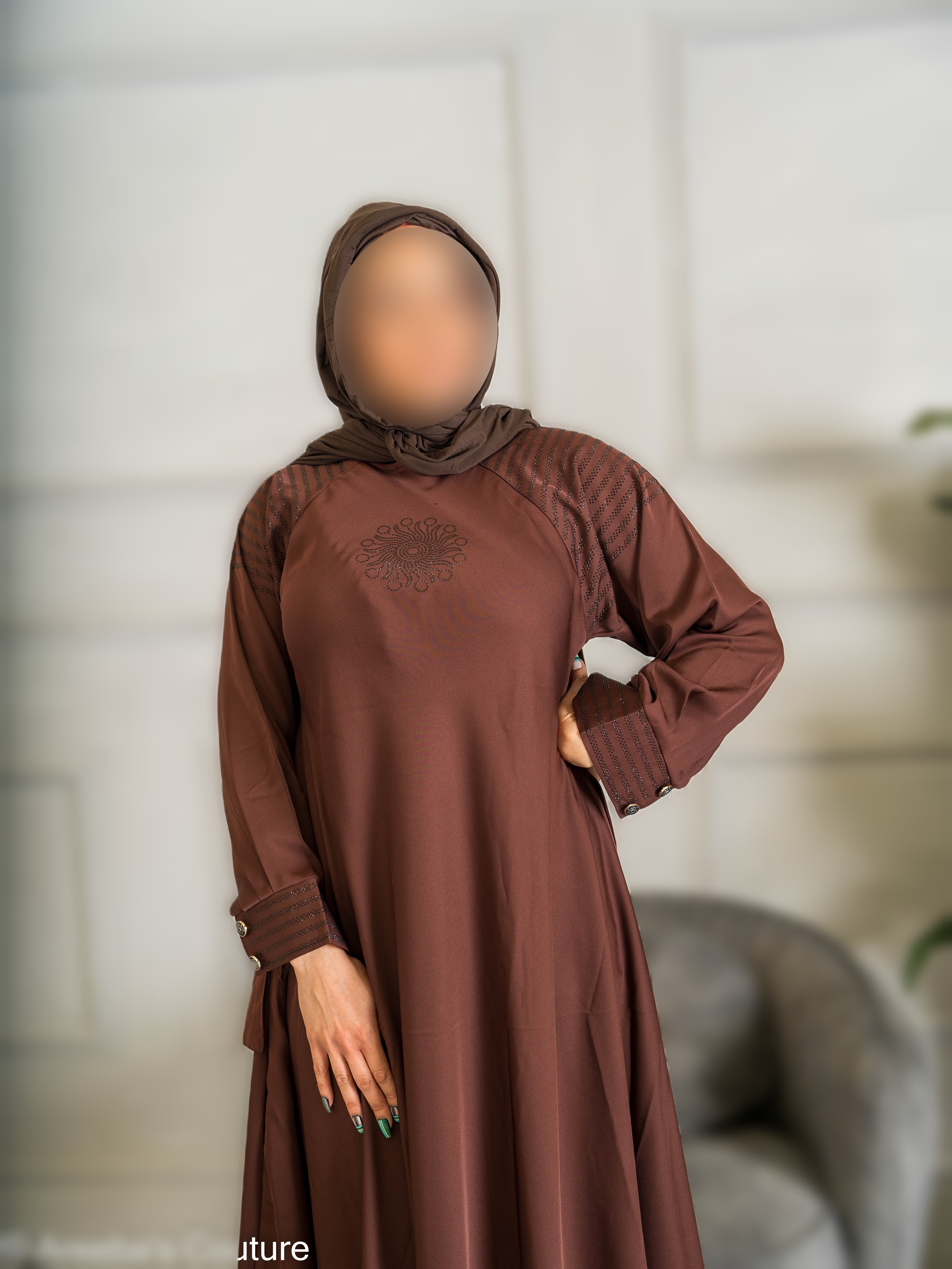 DMC Abaya with Cuffs - Elegant High-Quality Material for Style and Comfort - Statement Piece for Your Wardrobe