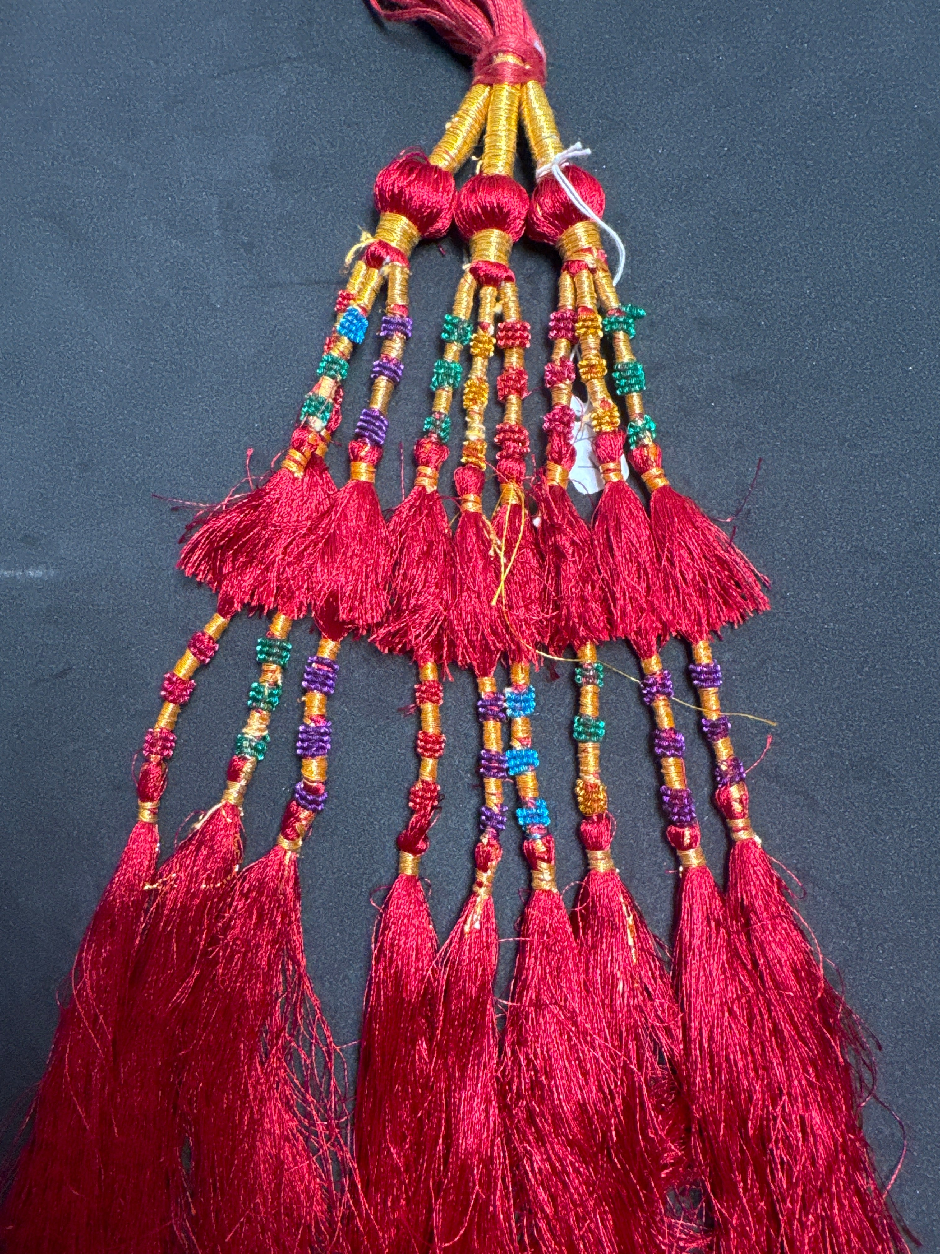 Mahroon Parranda with multi  double tassels   SP7