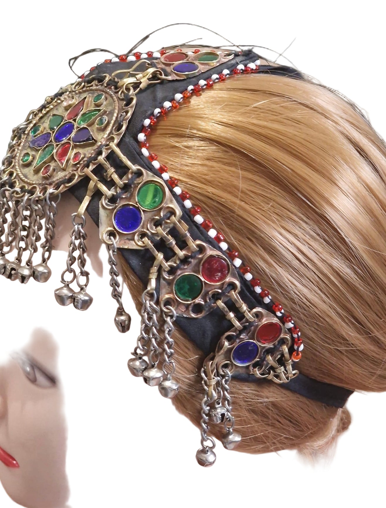 Afghan Handmade Oxidised Matha Patti, Tika, Headpiece For Women