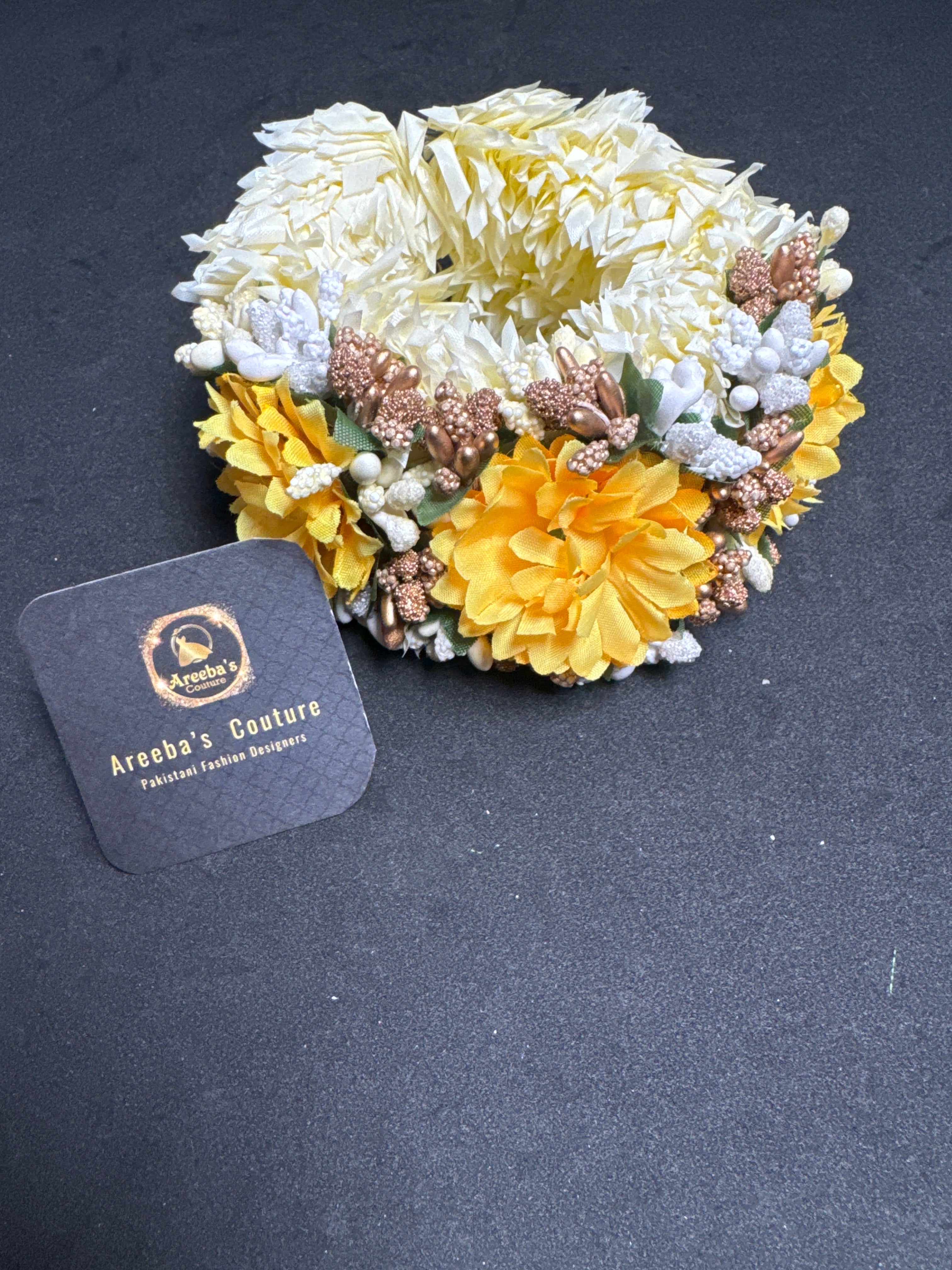Bridal flower Gajra set for Mehndi /haldi. (Sold as pair)