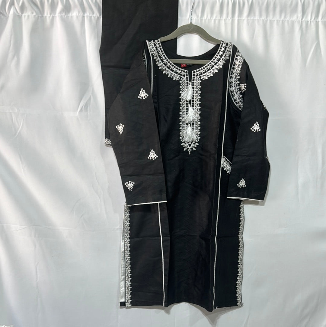 Girls shirt trouser in black- Areeba's Couture