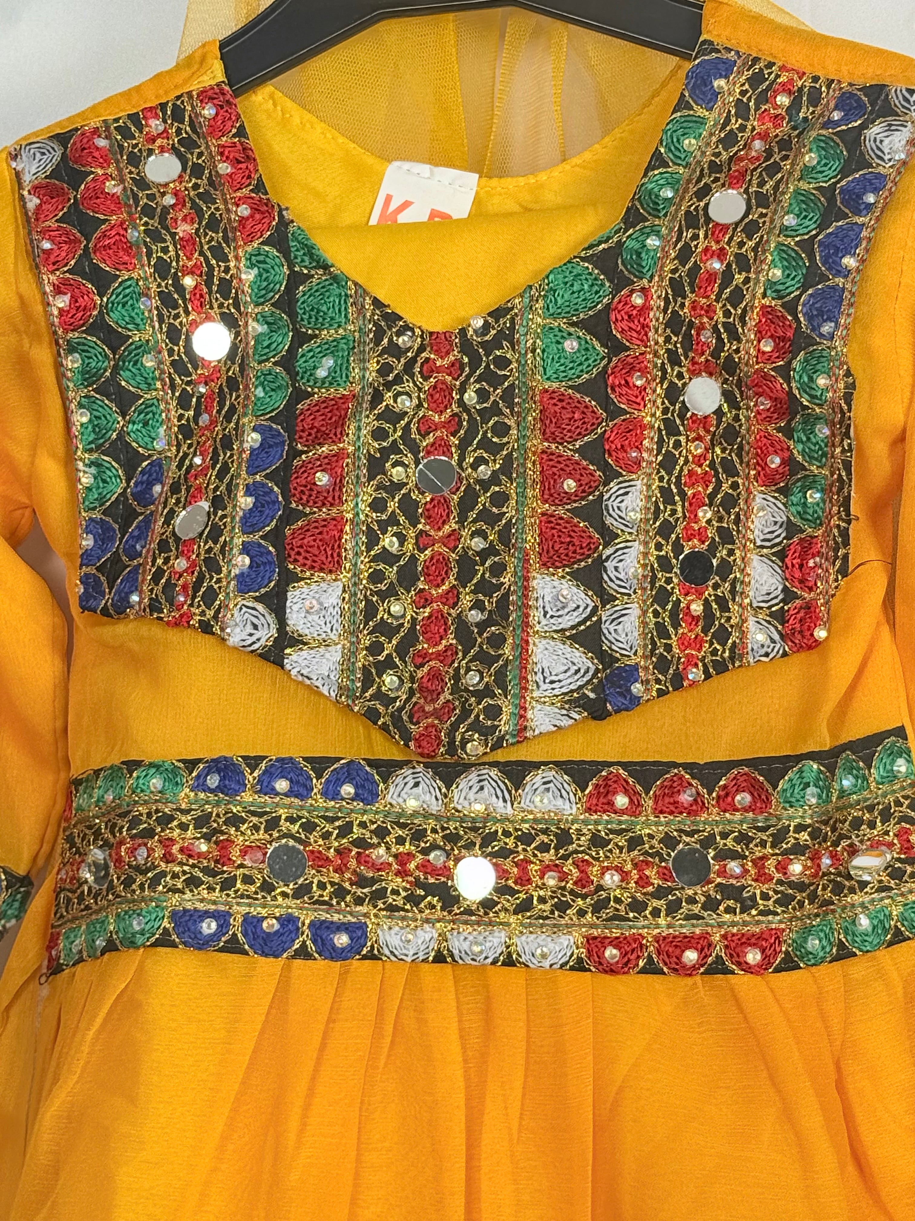 Afghan Style Girls Suit 3 Pcs For All Occasions/Events By Areeba'S Couture Casswg-3