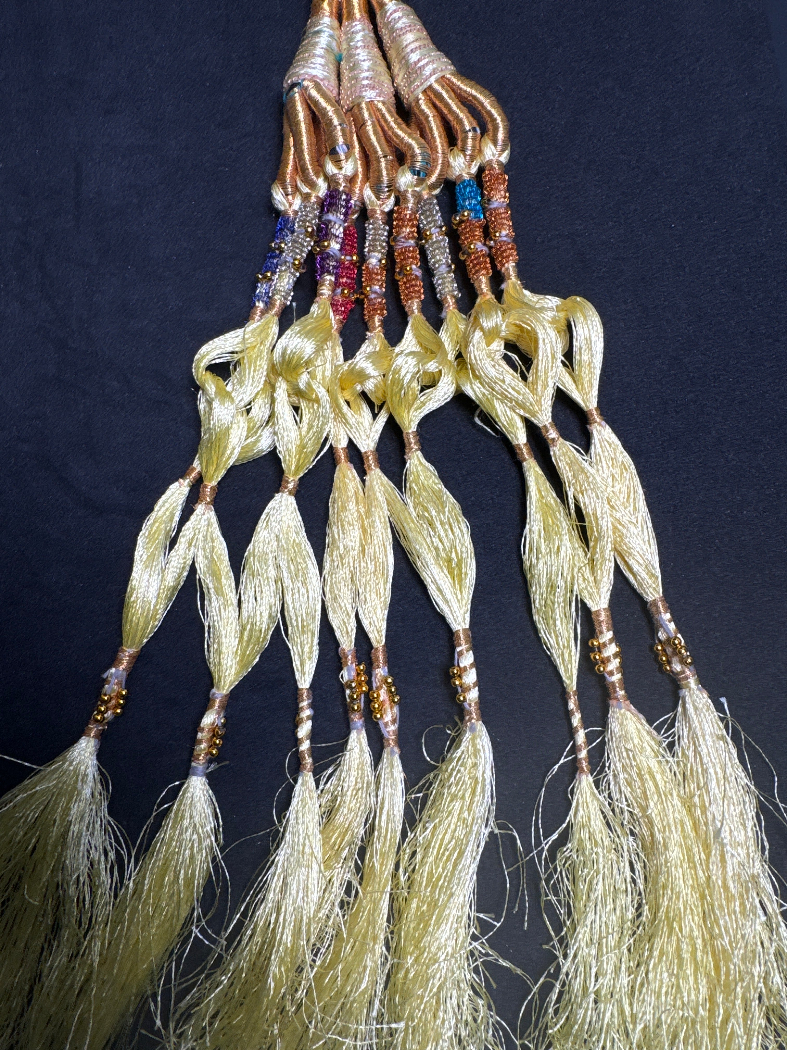 Lemon colour Parranda with black thread PD59