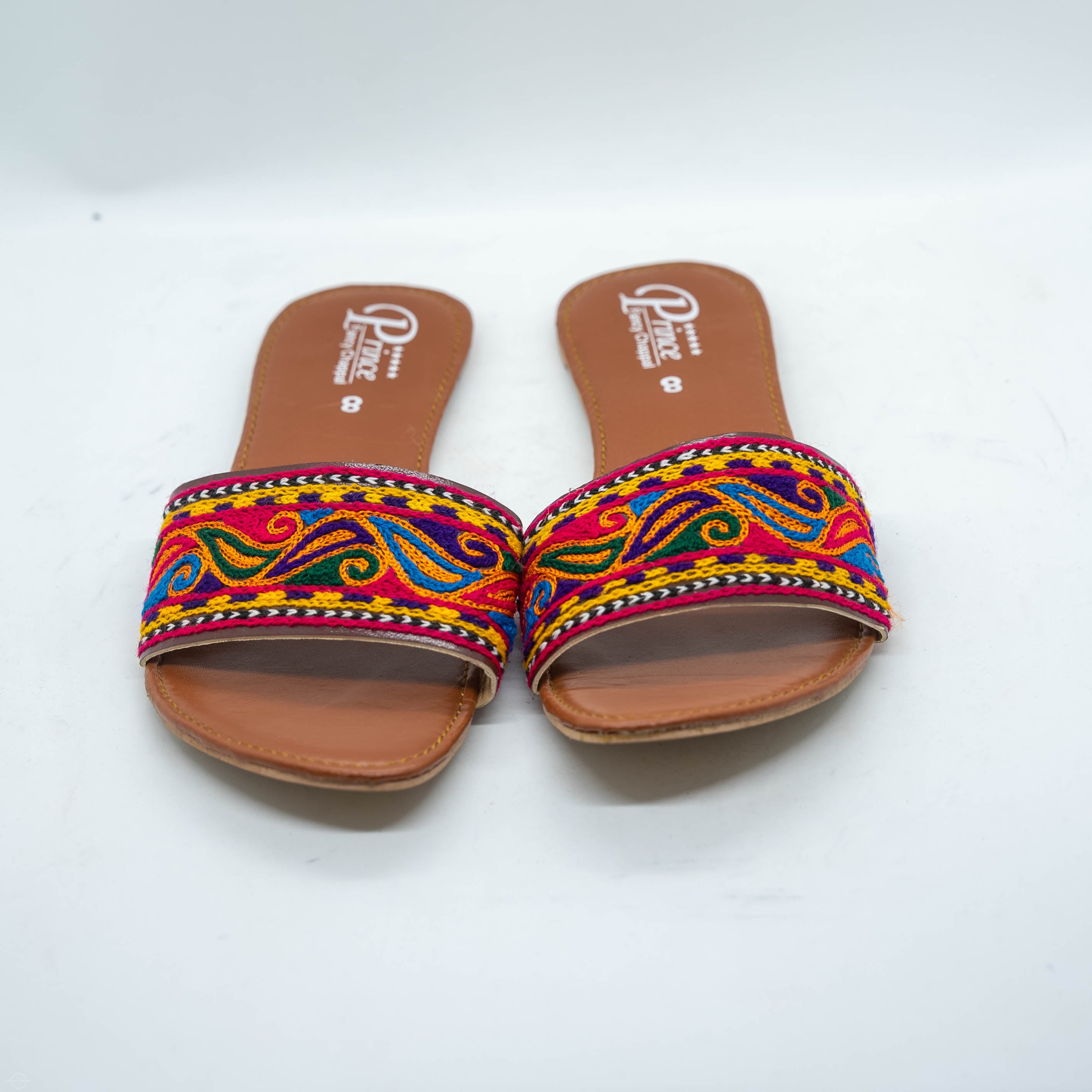 Leather Embroidered Kolapuri Chapal - High-Quality Leather, Intricately Embroidered, Perfect for All-Day Wear, Stylish & Comfortable