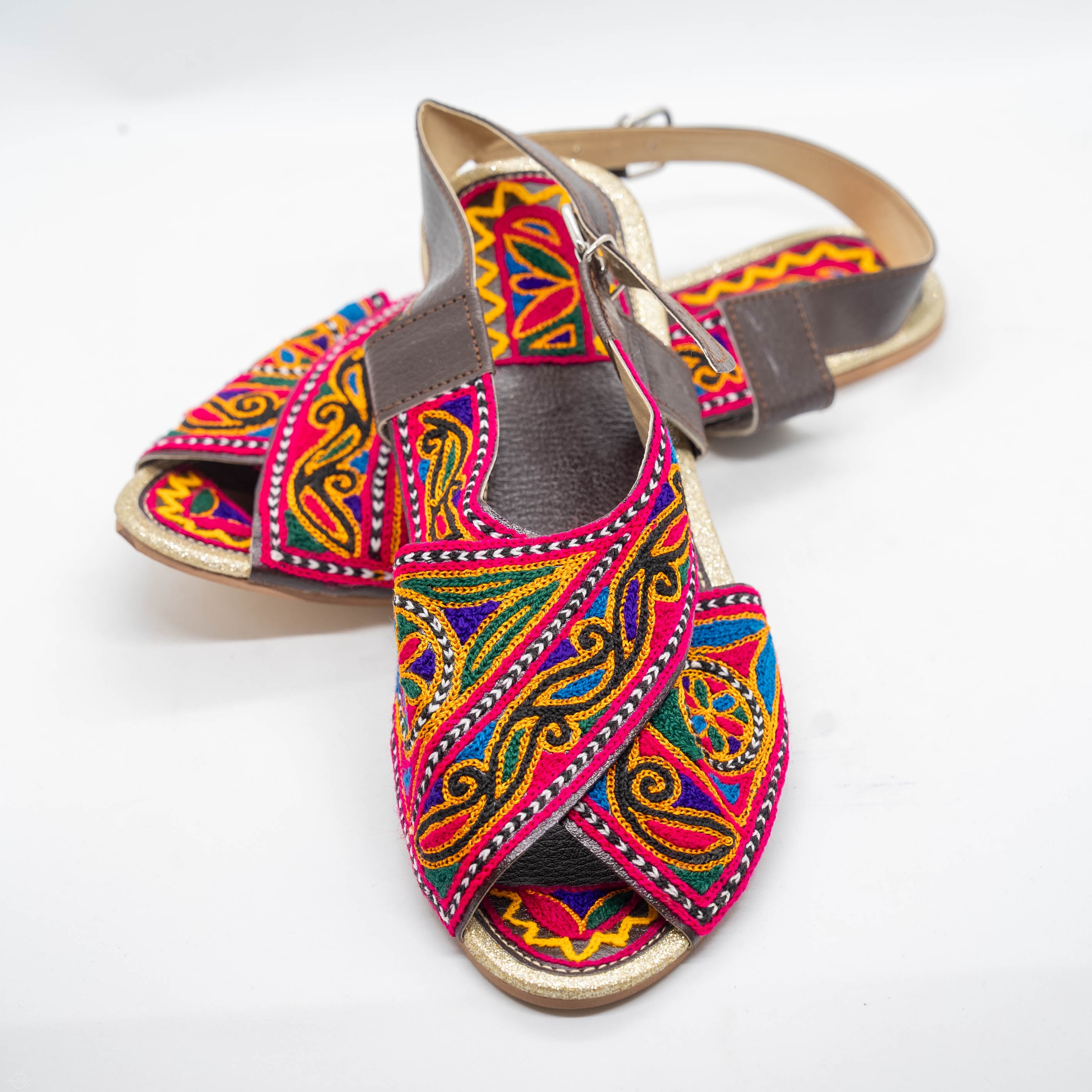 Embroidered Kolapuri Sandal - High-Quality Comfortable Durable All-Day Wear Stylish Playful Sandals for Women