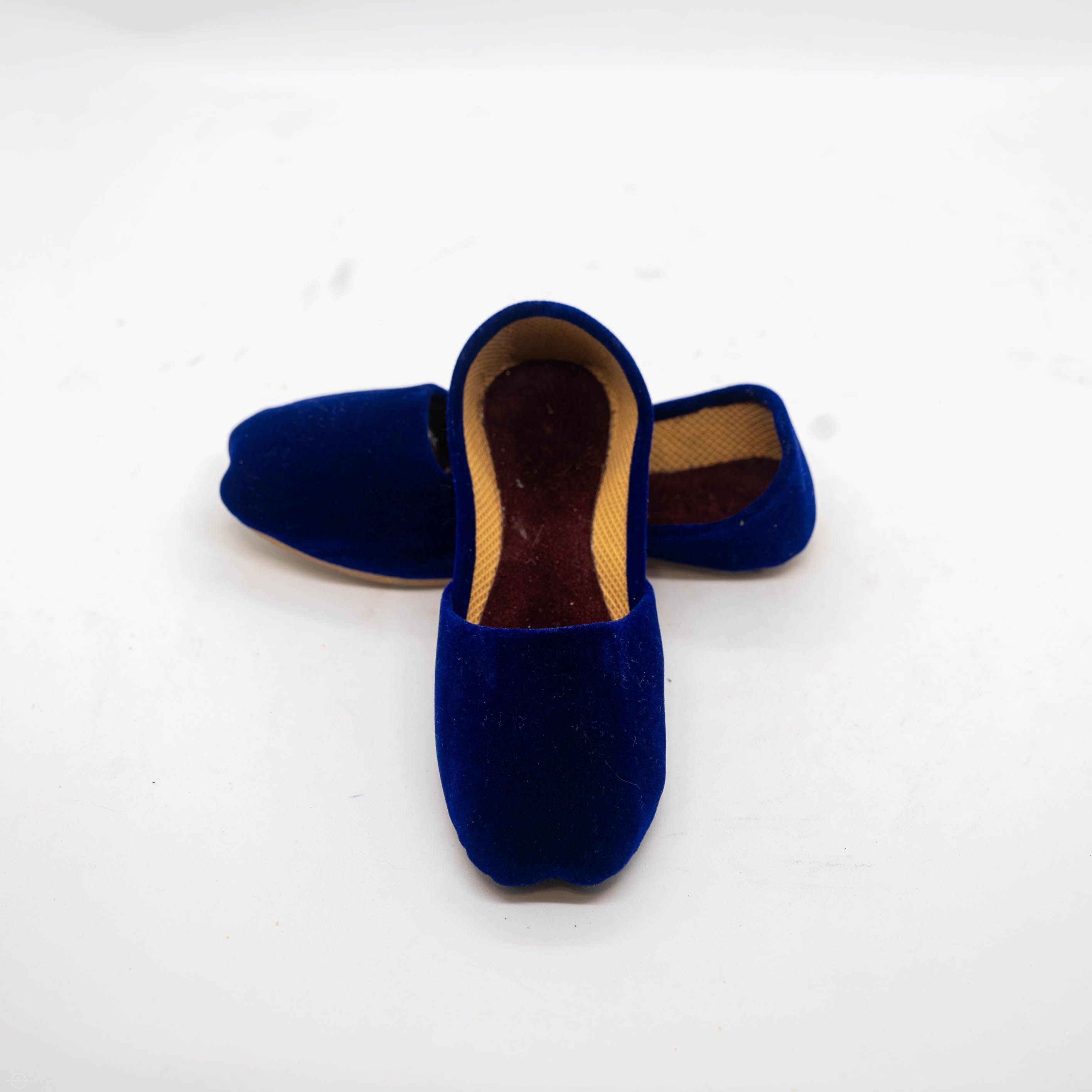 Blue Velvet Khussa - Expertly Crafted with Finest Materials for Durability and Comfort Perfect for Special Occasions or Everyday Wear