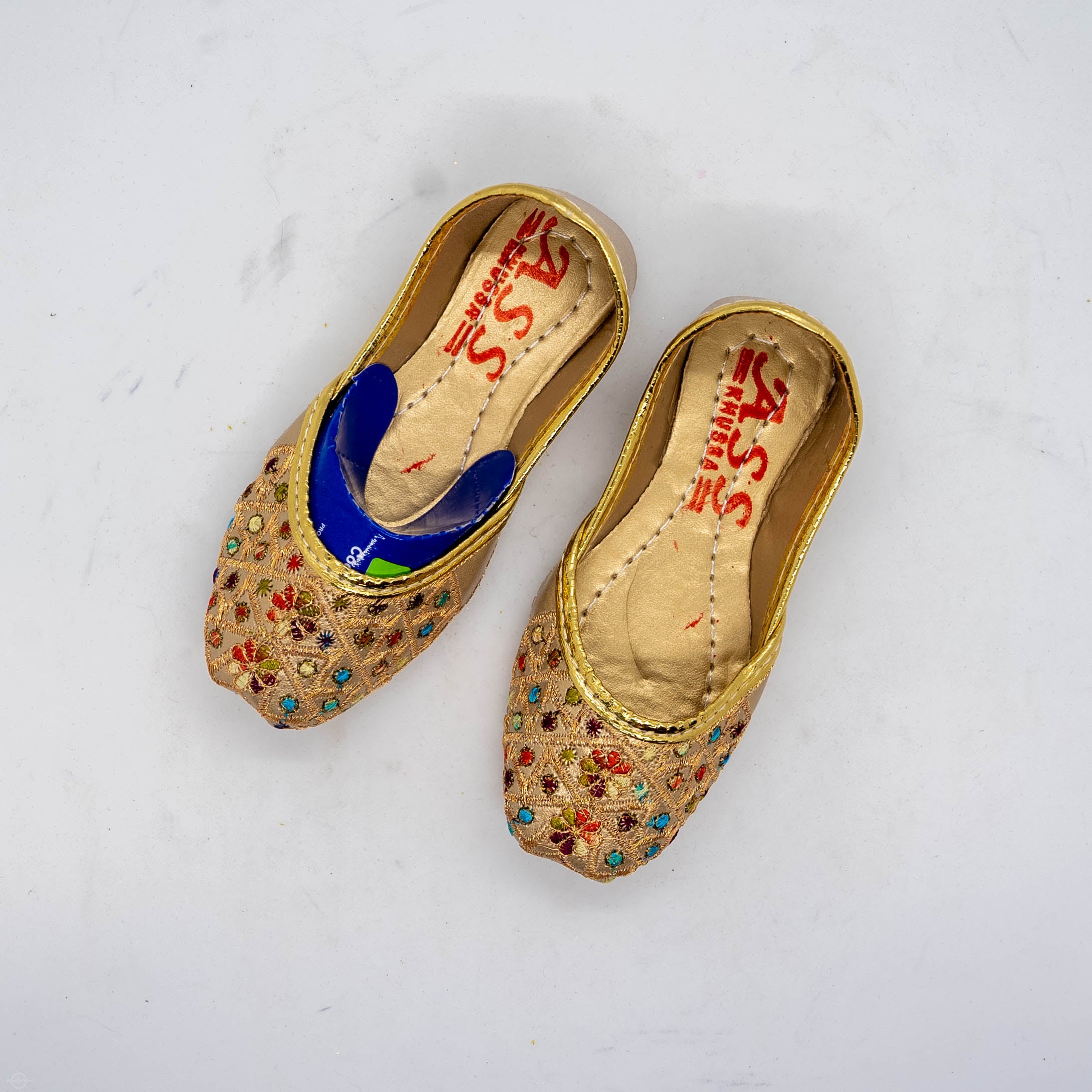 Golden Girls Khussa Embroidered Shoes Handcrafted with Intricate Embroidery High-Quality Materials for Style and Comfort