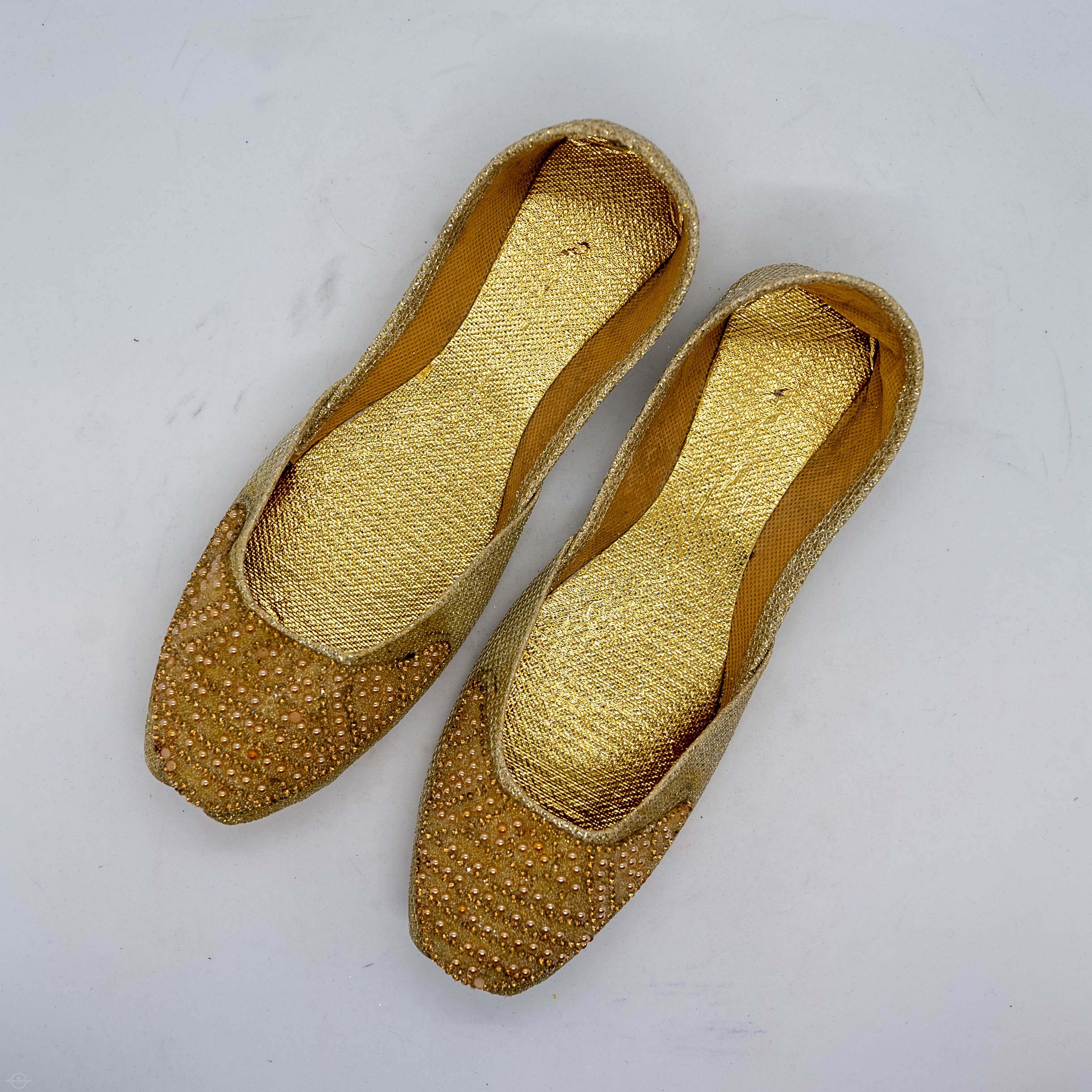 Beige Khussa with Gems - High-Quality Comfortable & Stylish Footwear for Any Outfit
