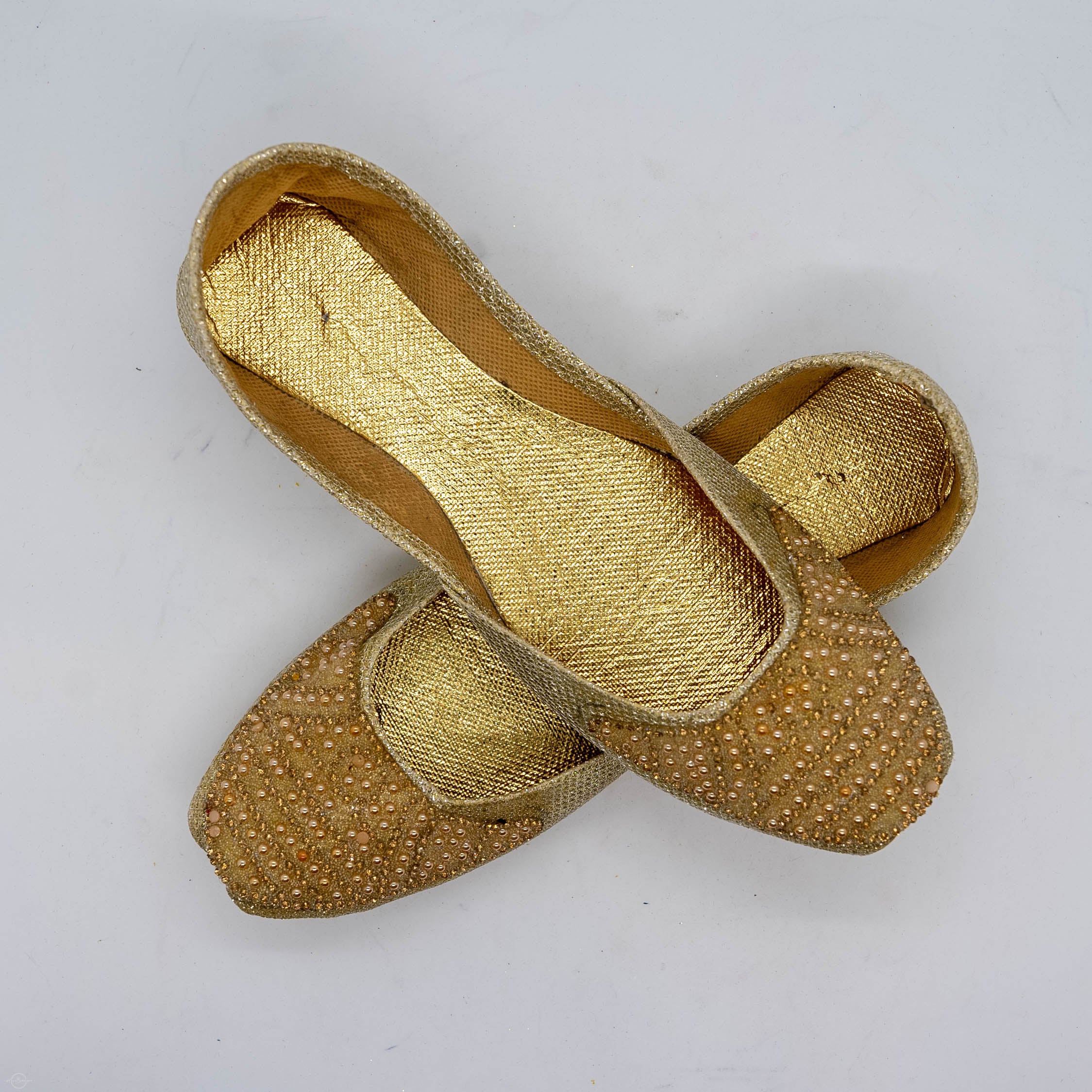 Beige Khussa with Gems - High-Quality Comfortable & Stylish Footwear for Any Outfit